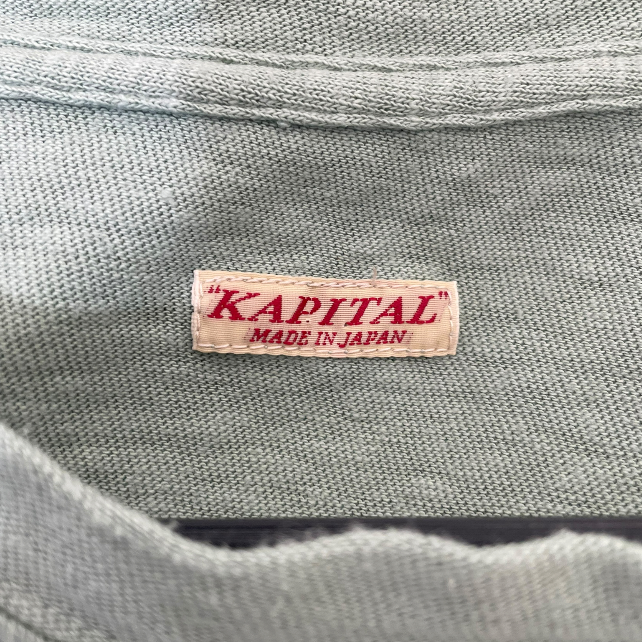 KAPITAL/LS T-Shirt/2/Cotton/GRN/LARGE POCKET DETAIL\ view 3