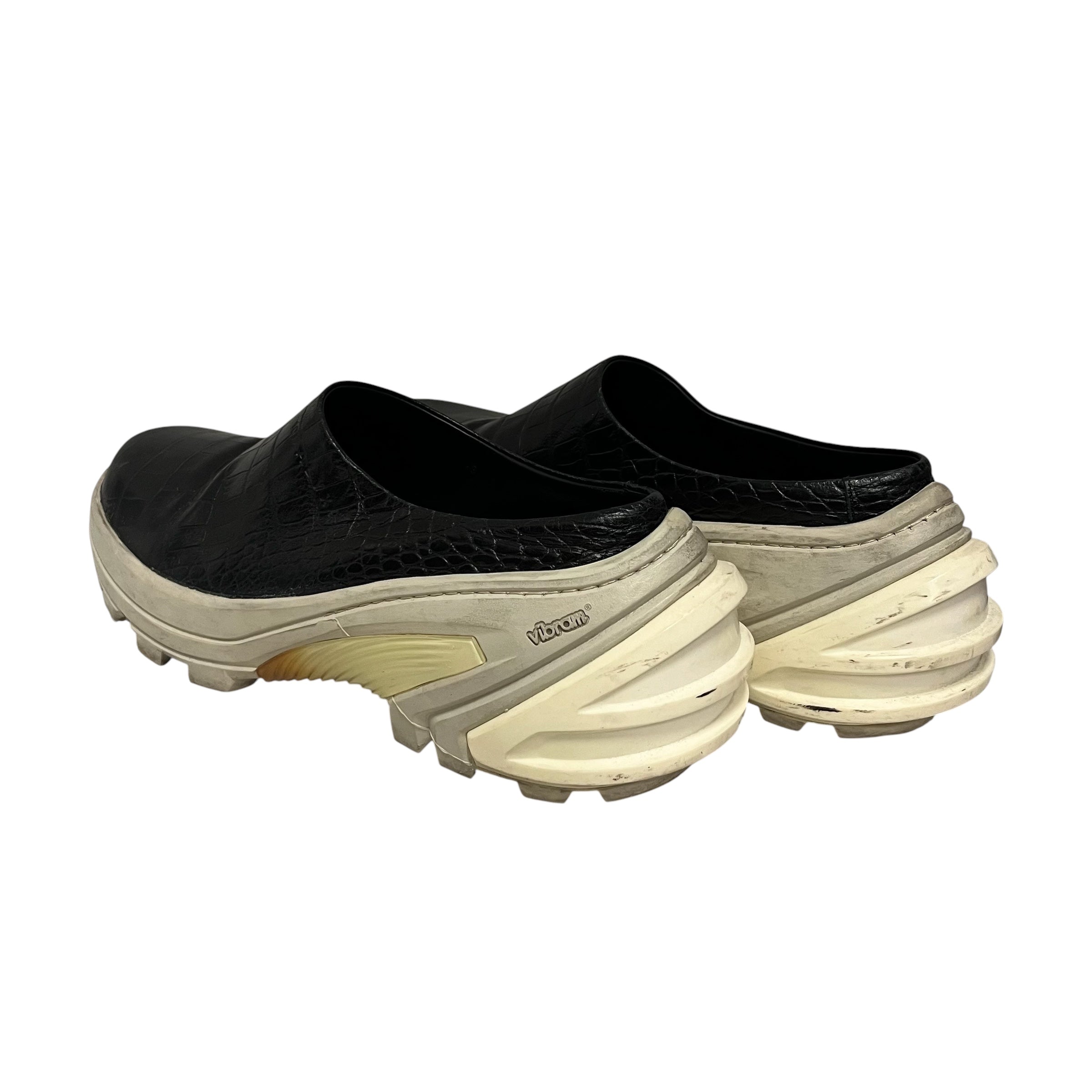 1017 ALYX 9SM(ALYX)/Loafers/US 10/Leather/BLK/Slip-on/ALIGATOR EMBOSSED VIBRAM MULE view 2