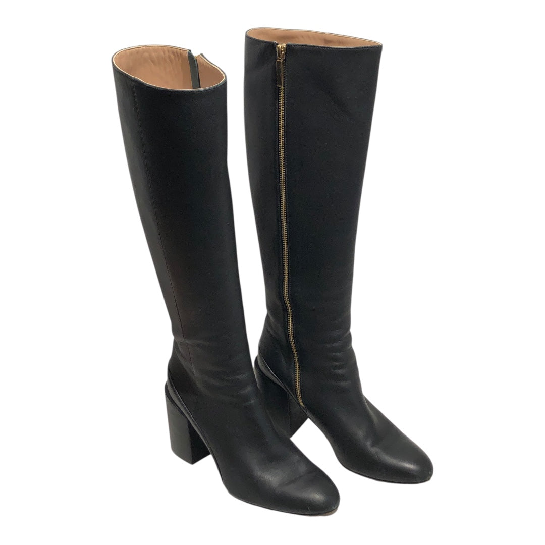 DEAR FRANCES/Long Boots/EU 37/Leather/BLK/GOLD ZIPPER HEEL 63023 view 1