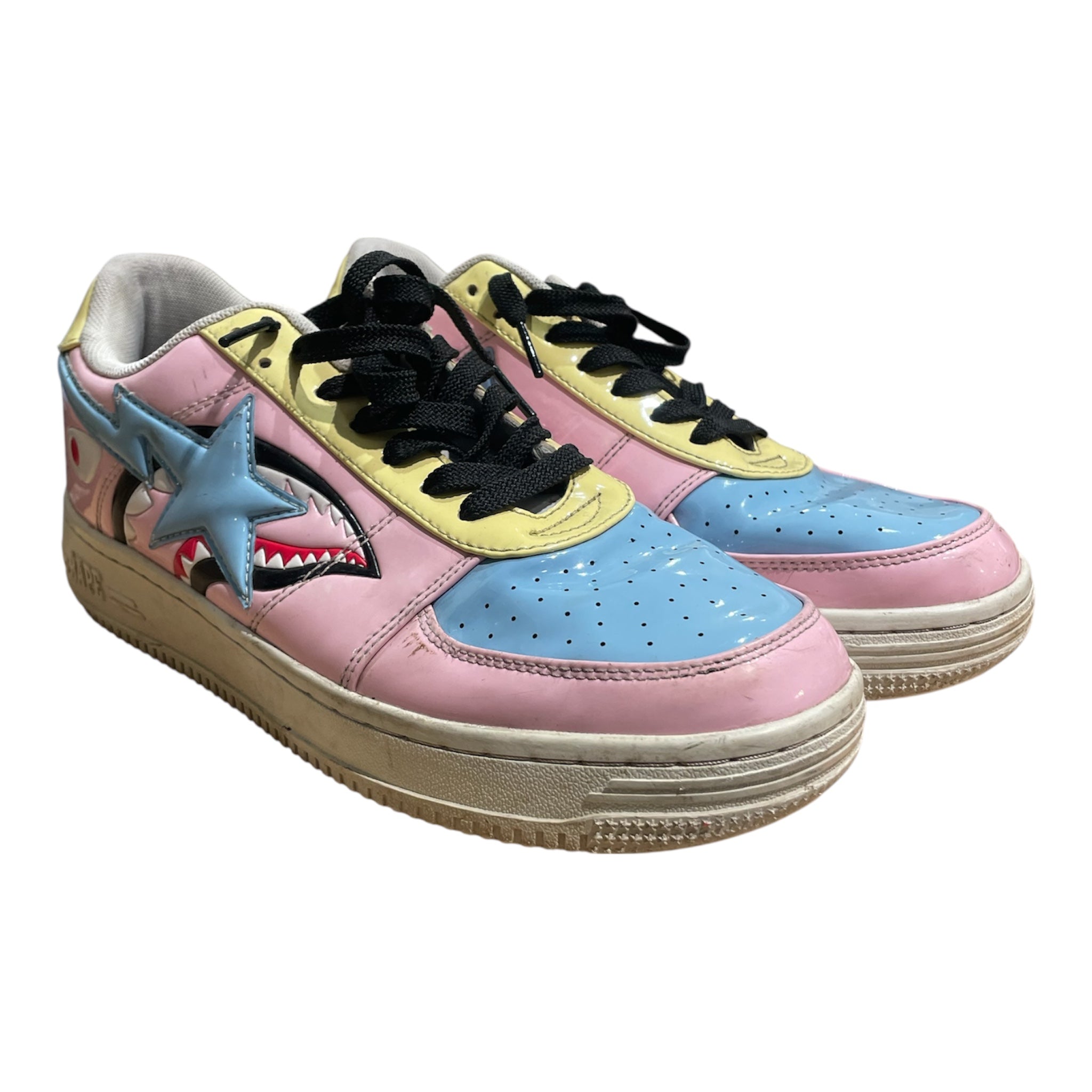 BAPE STA!/Low-Sneakers/US 8/Leather/MLT/WGM ON HEEL view 1