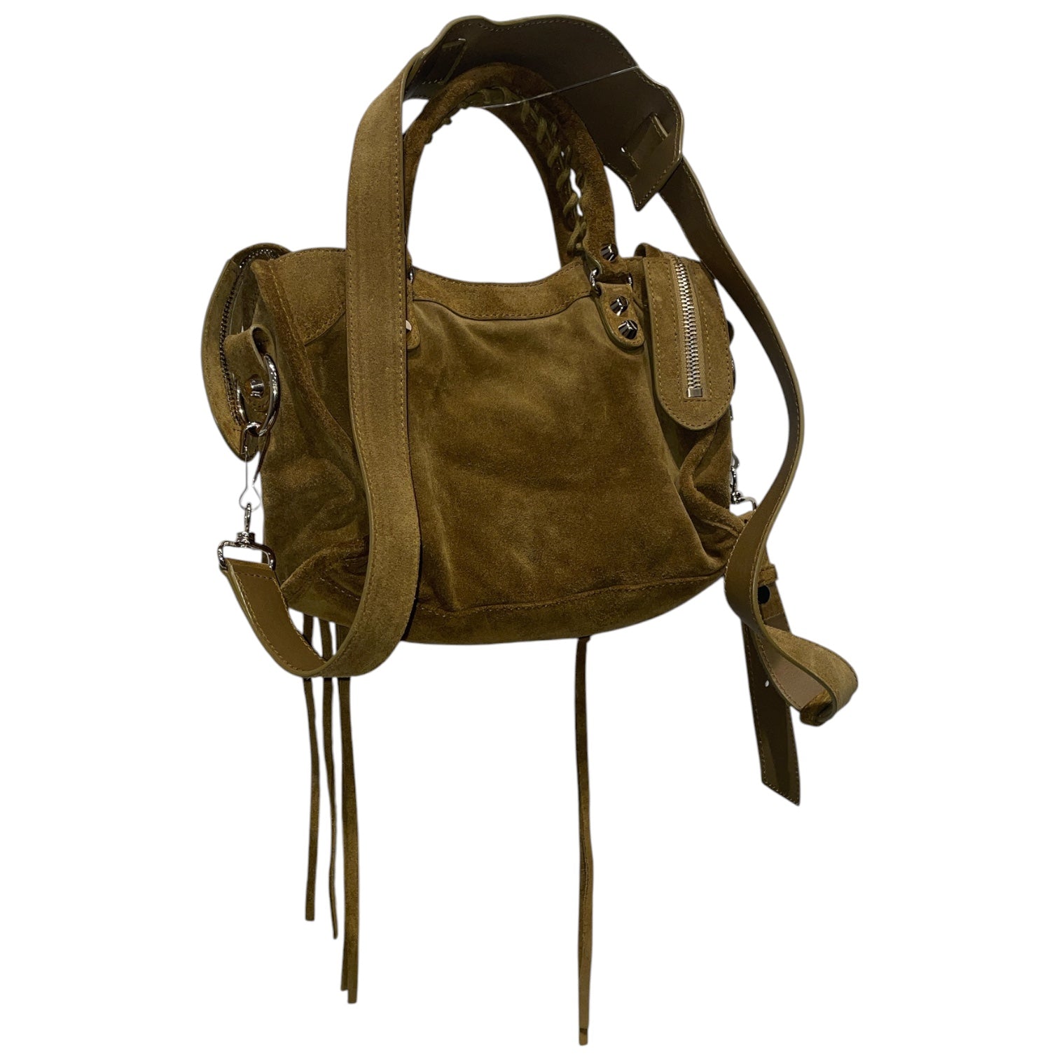 BALENCIAGA/Cross Body Bag/Suede/KHK/Suede Le City Mini Crossbody view 2