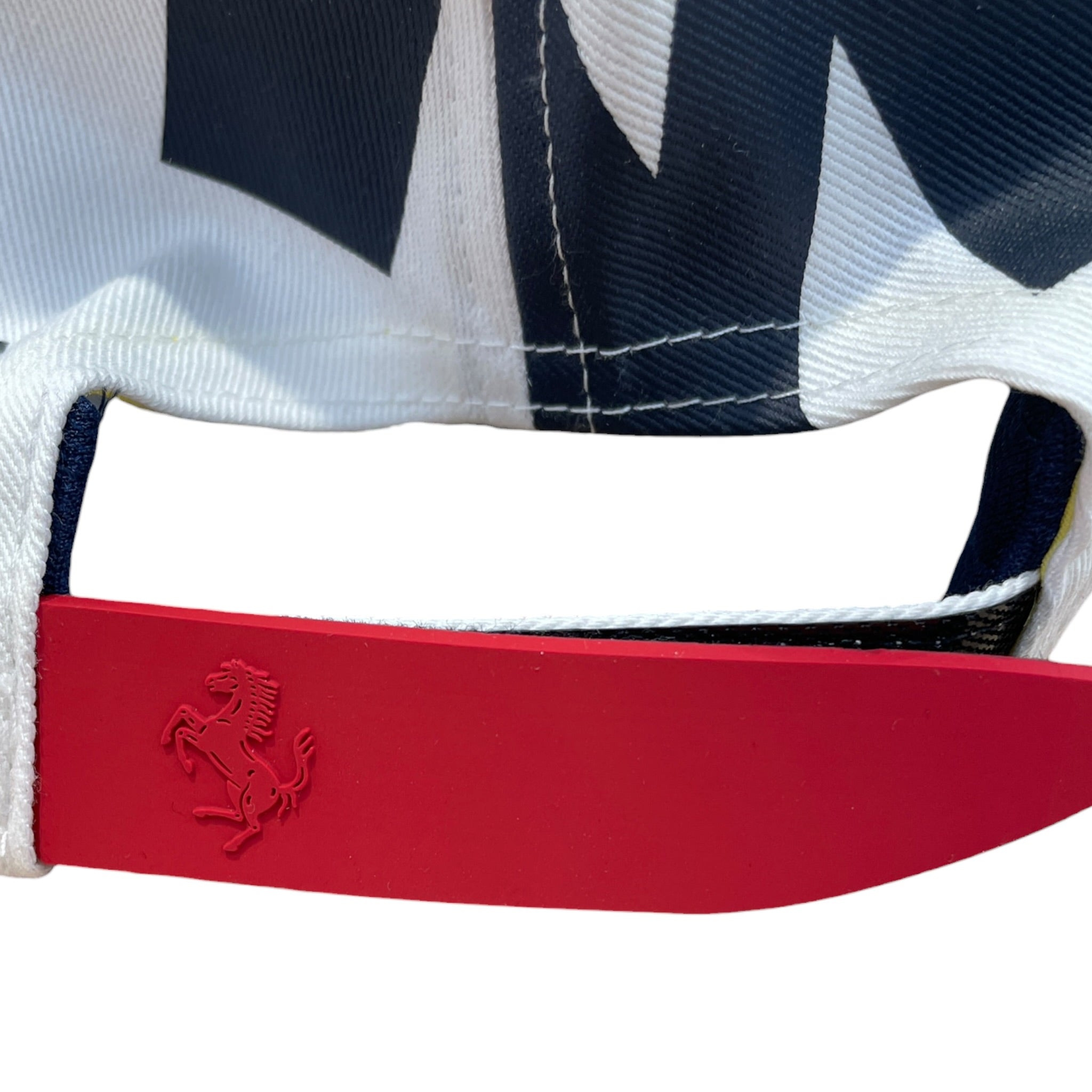 Ferrari/Hat/OS/Cotton/WHT/M's/navy logo printed silver horse view 6