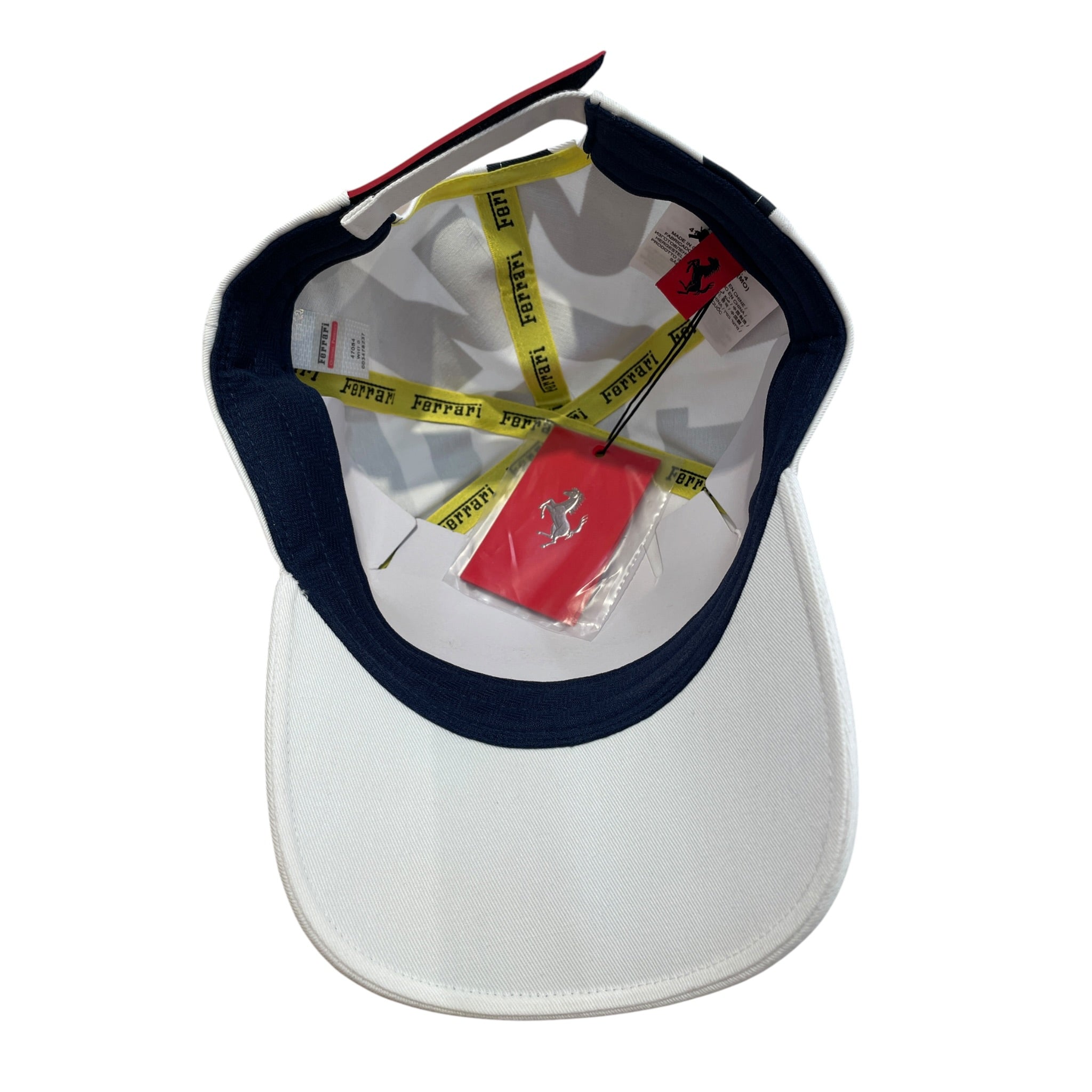 Ferrari/Hat/OS/Cotton/WHT/M's/navy logo printed silver horse view 7