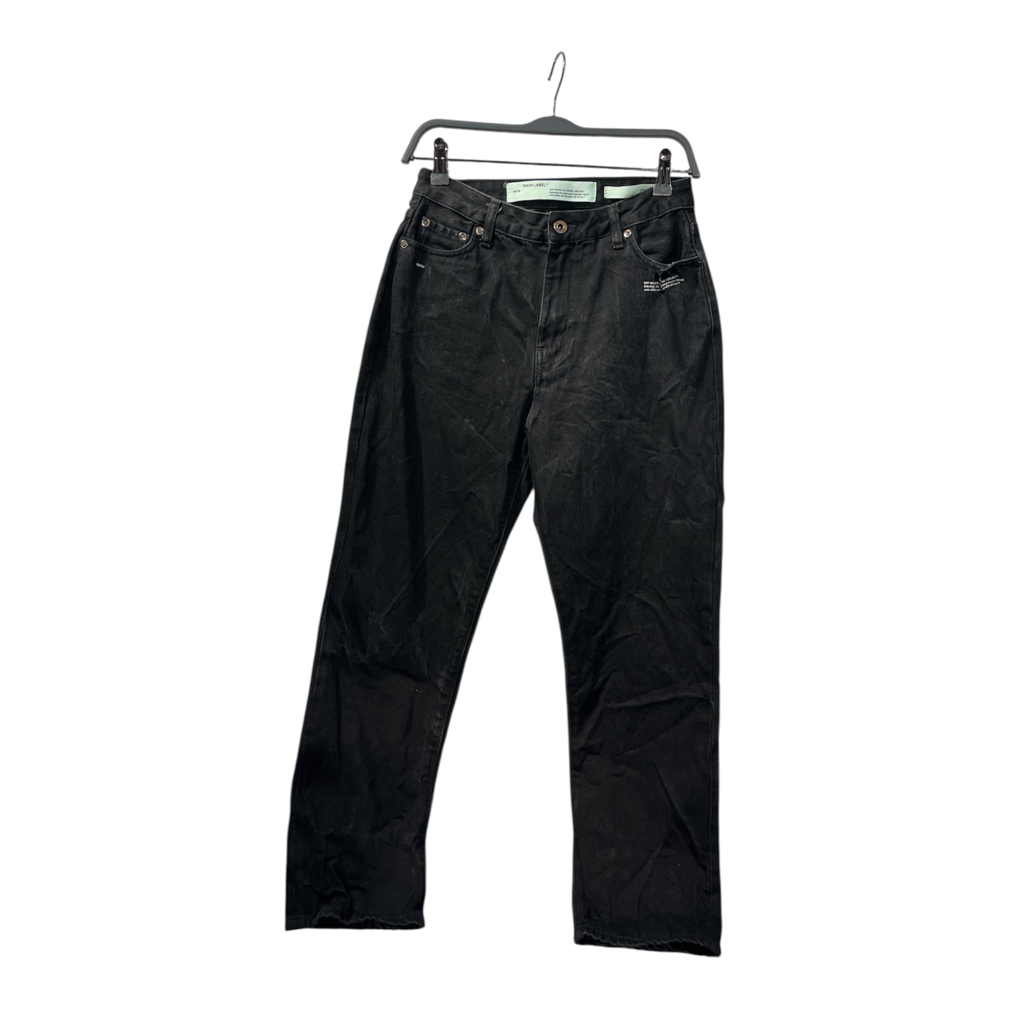 OFF-WHITE/Straight Pants/27/Denim/BLK/RED ARROW TAB view 1