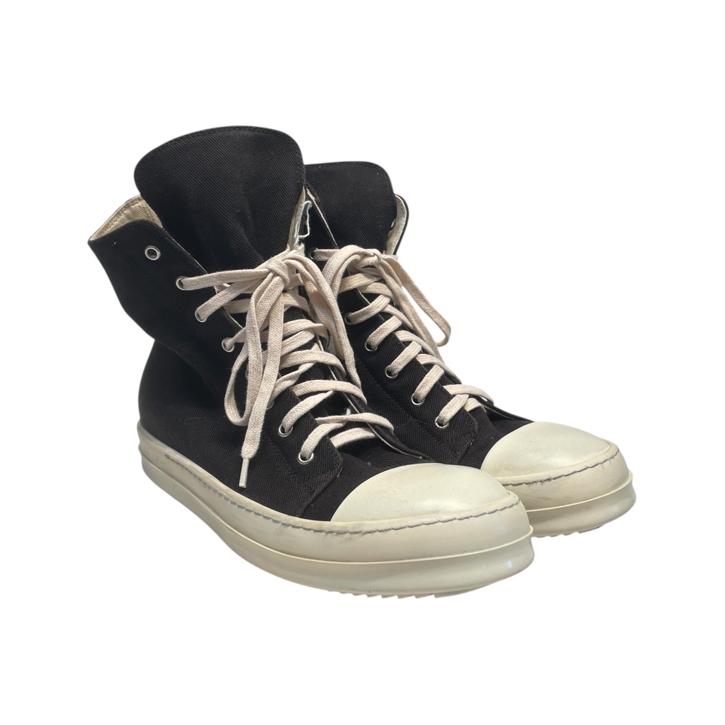 RICK OWENS DRKSHDW/Hi-Sneakers/US 10.5/Cotton/BLK/EYELET HI-TOP RAMONES view 1