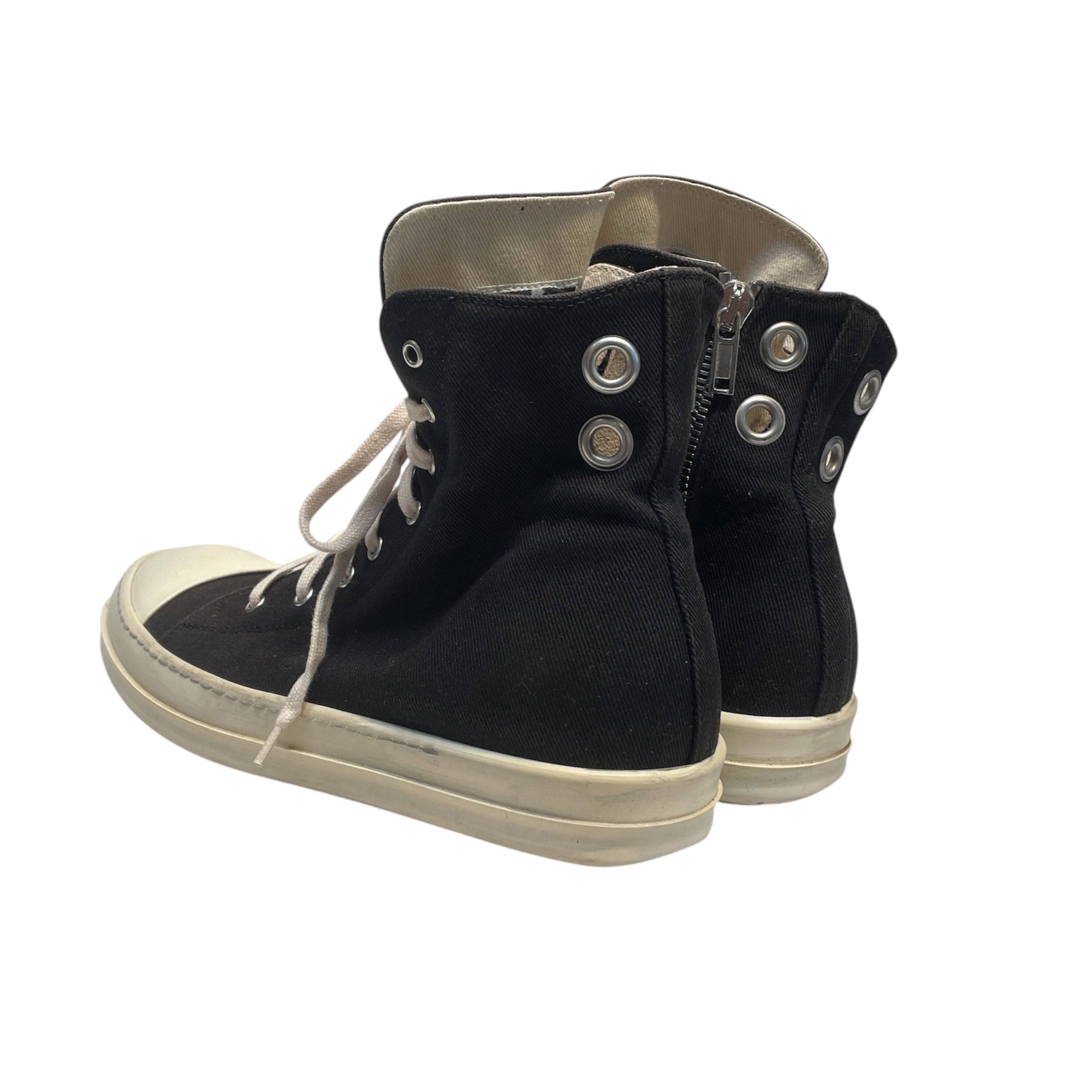 RICK OWENS DRKSHDW/Hi-Sneakers/US 10.5/Cotton/BLK/EYELET HI-TOP RAMONES view 2