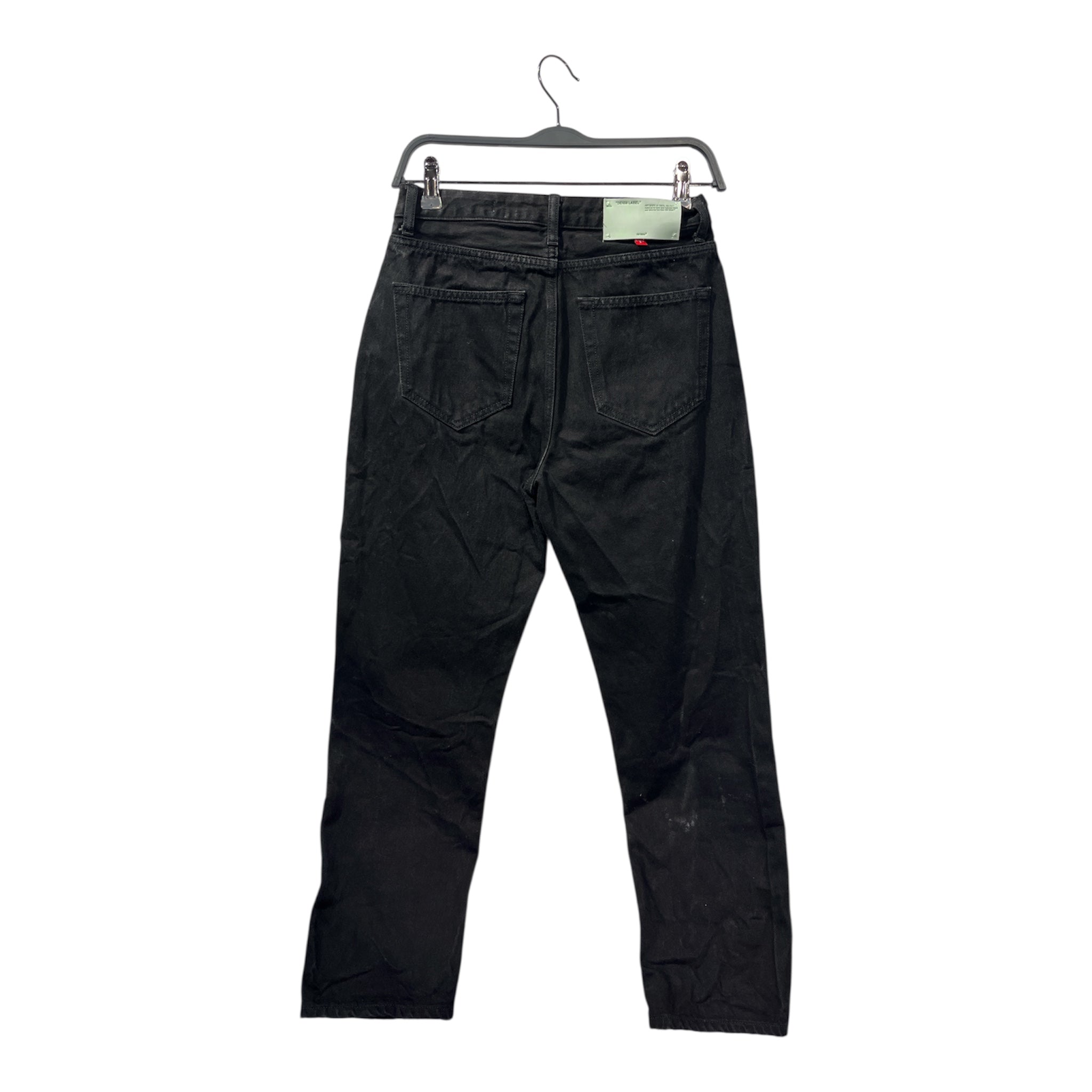 OFF-WHITE/Straight Pants/27/Denim/BLK/RED ARROW TAB view 2