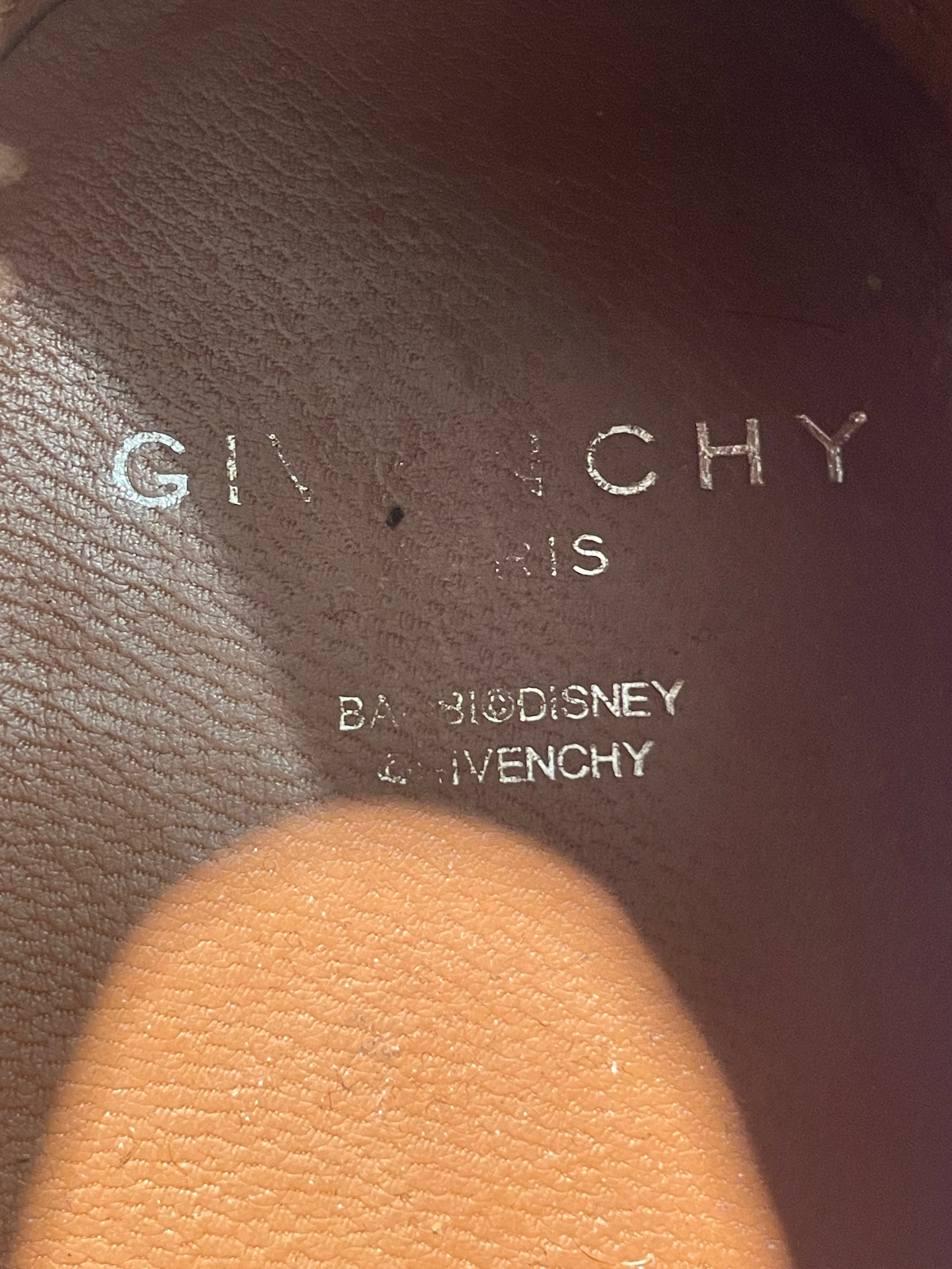 GIVENCHY/Low-Sneakers/EU 37/Graphic/Leather/BLK/bambi painting w/ metal detail view 3