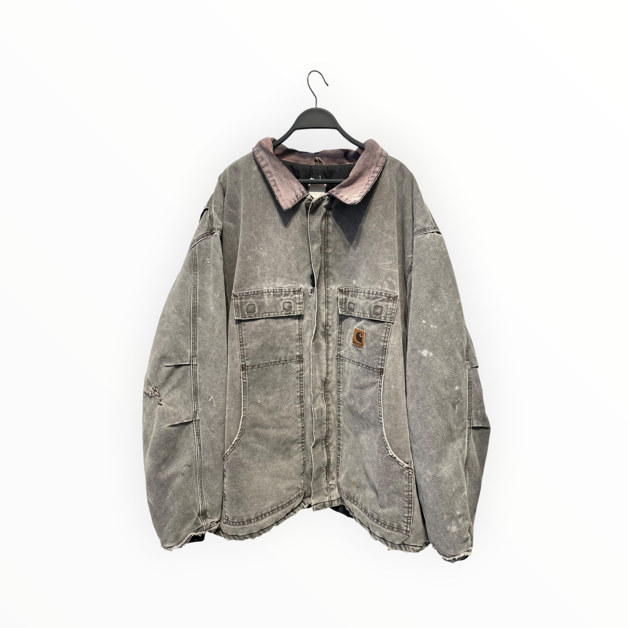Carhartt/Jacket/Cotton/GRY/distressed lined jacket view 1