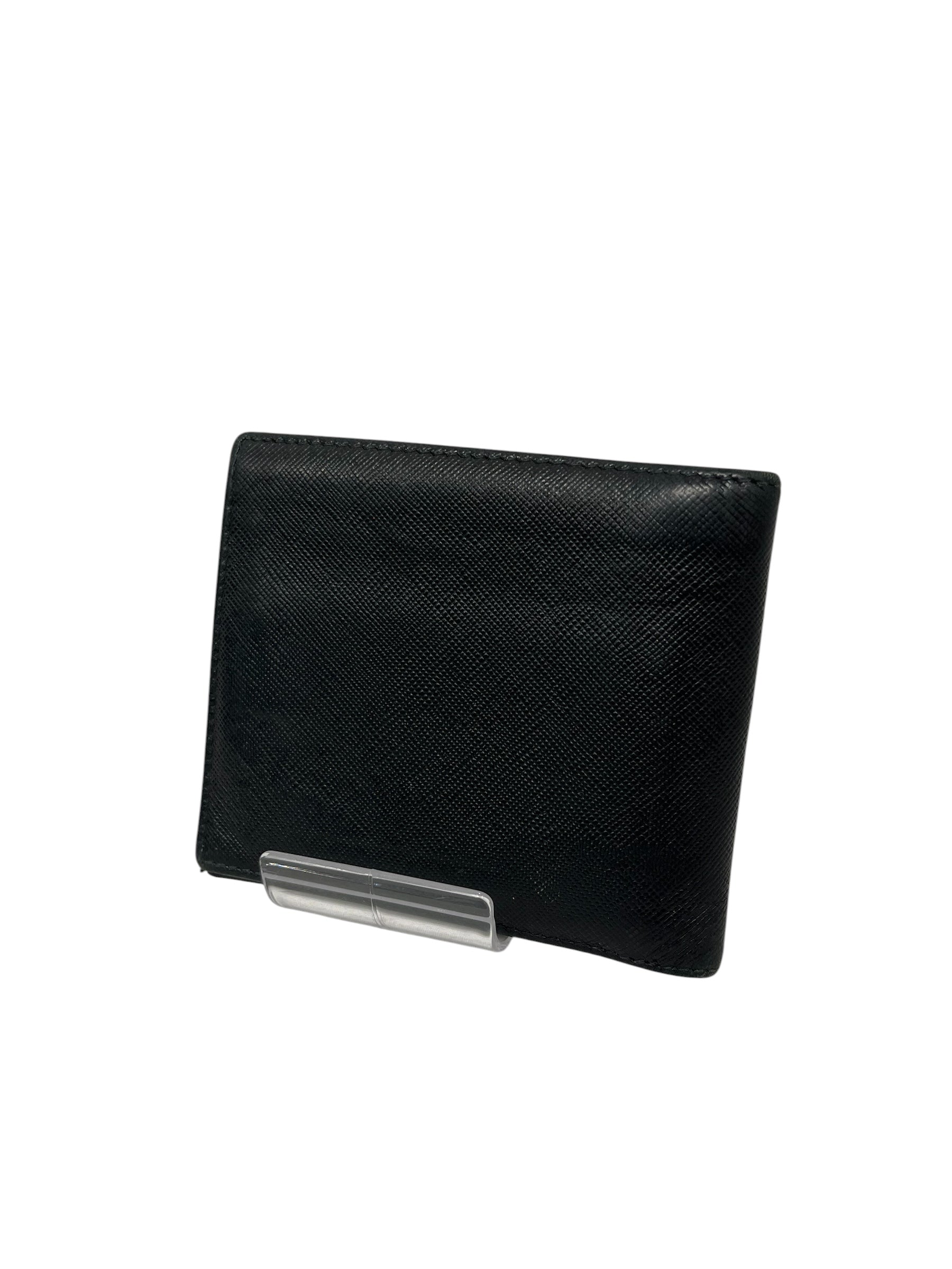 PRADA/Bifold Wallet/Leather/BLK/ view 2