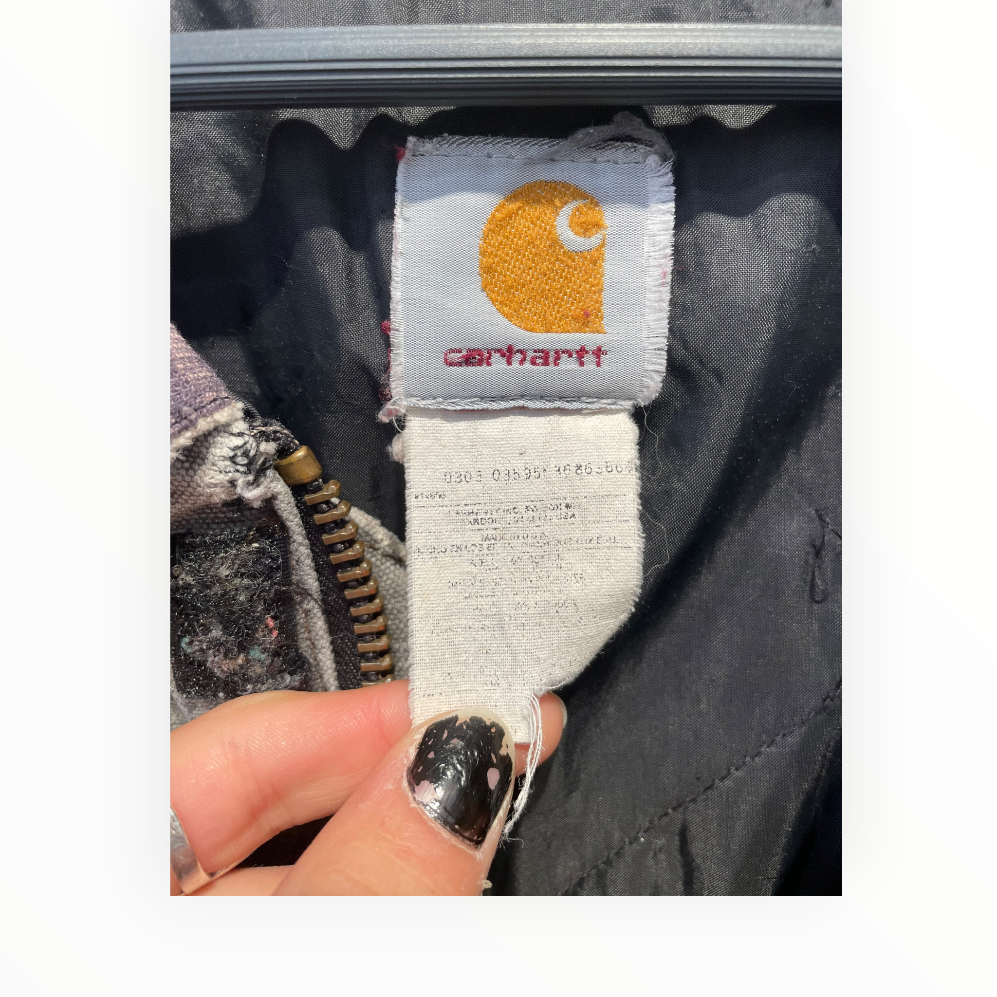 Carhartt/Jacket/Cotton/GRY/distressed lined jacket view 3