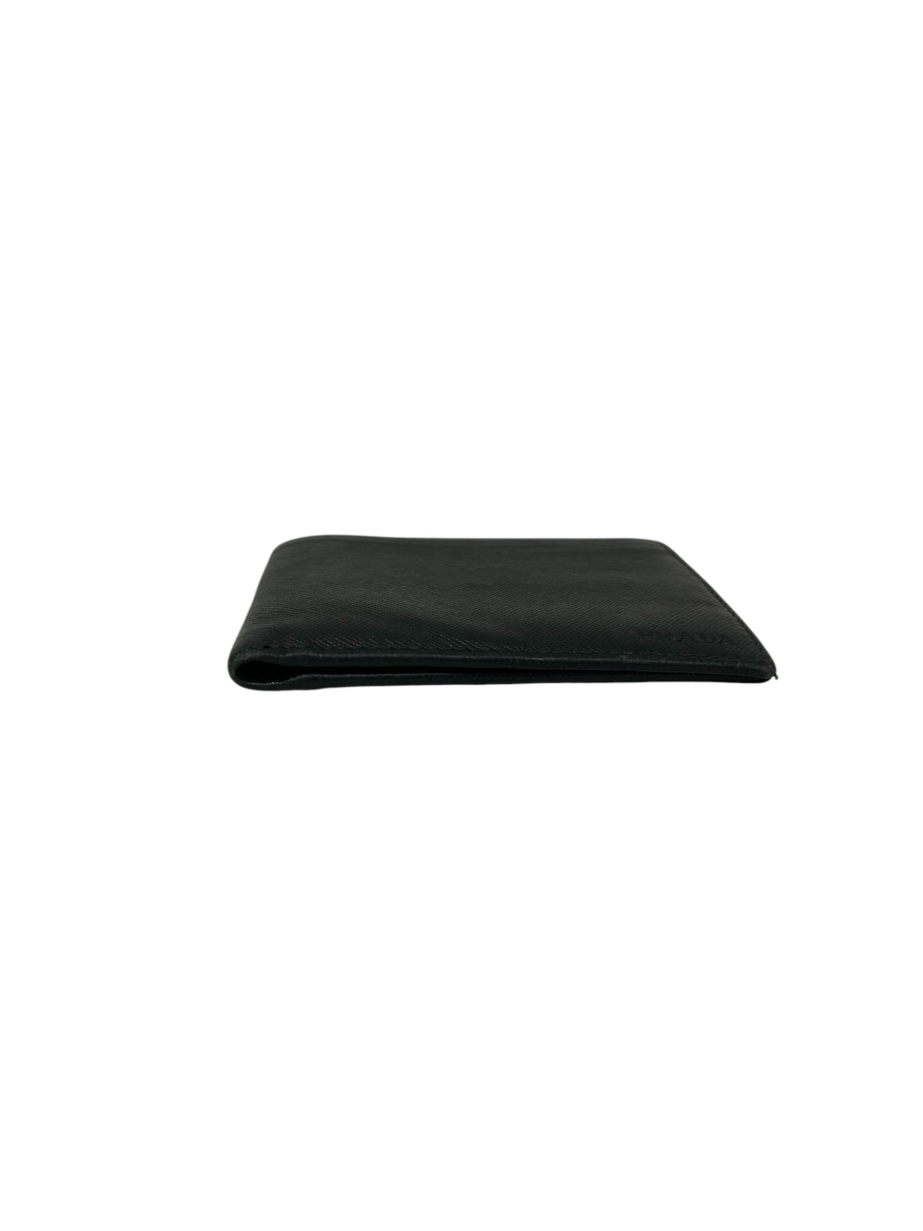 PRADA/Bifold Wallet/Leather/BLK/ view 3