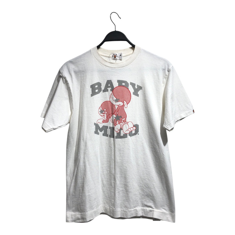 A BATHING APE/T-Shirt/M/Cotton/WHT/EROTIC MILO TEE!
