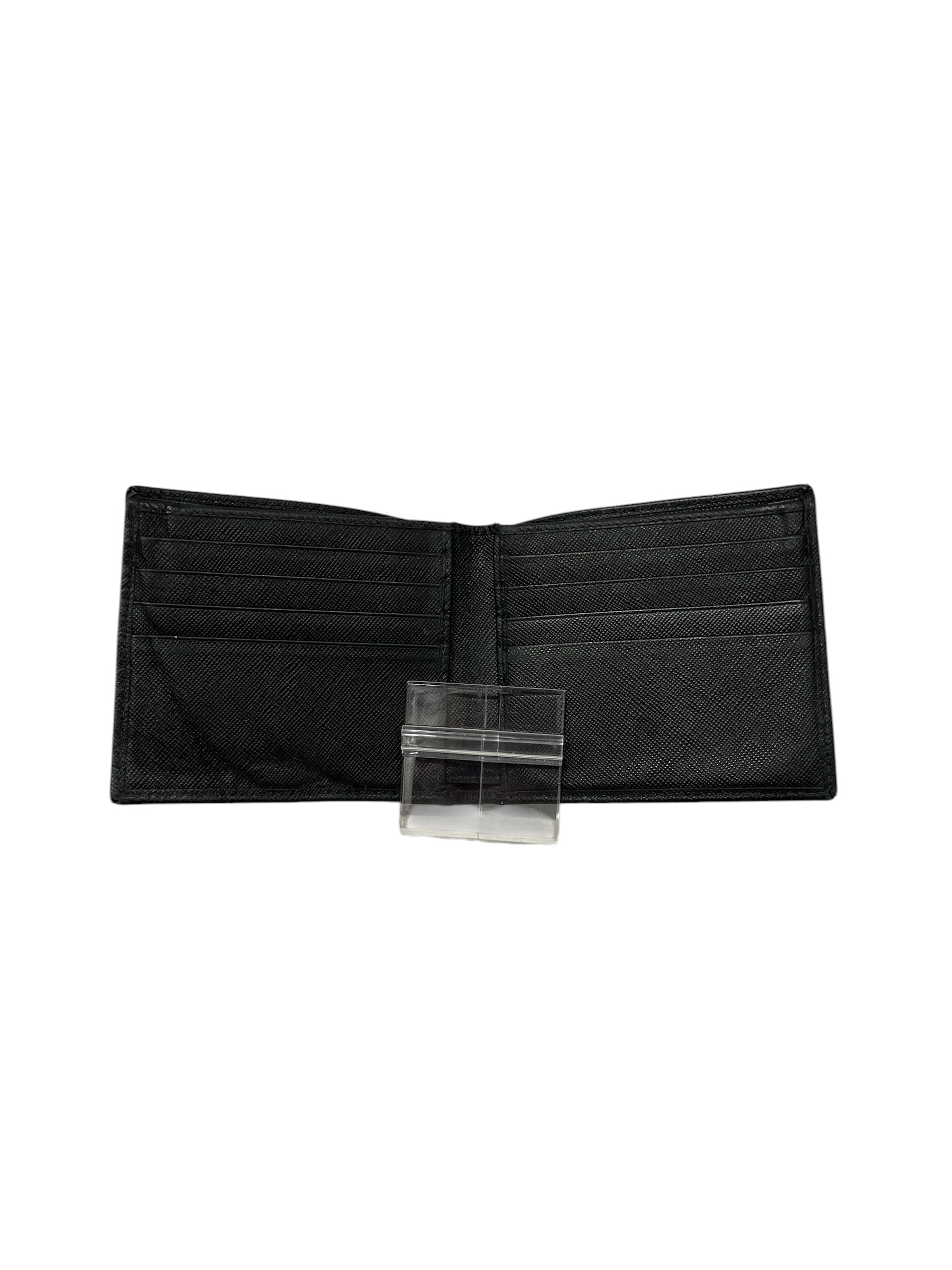 PRADA/Bifold Wallet/Leather/BLK/ view 4