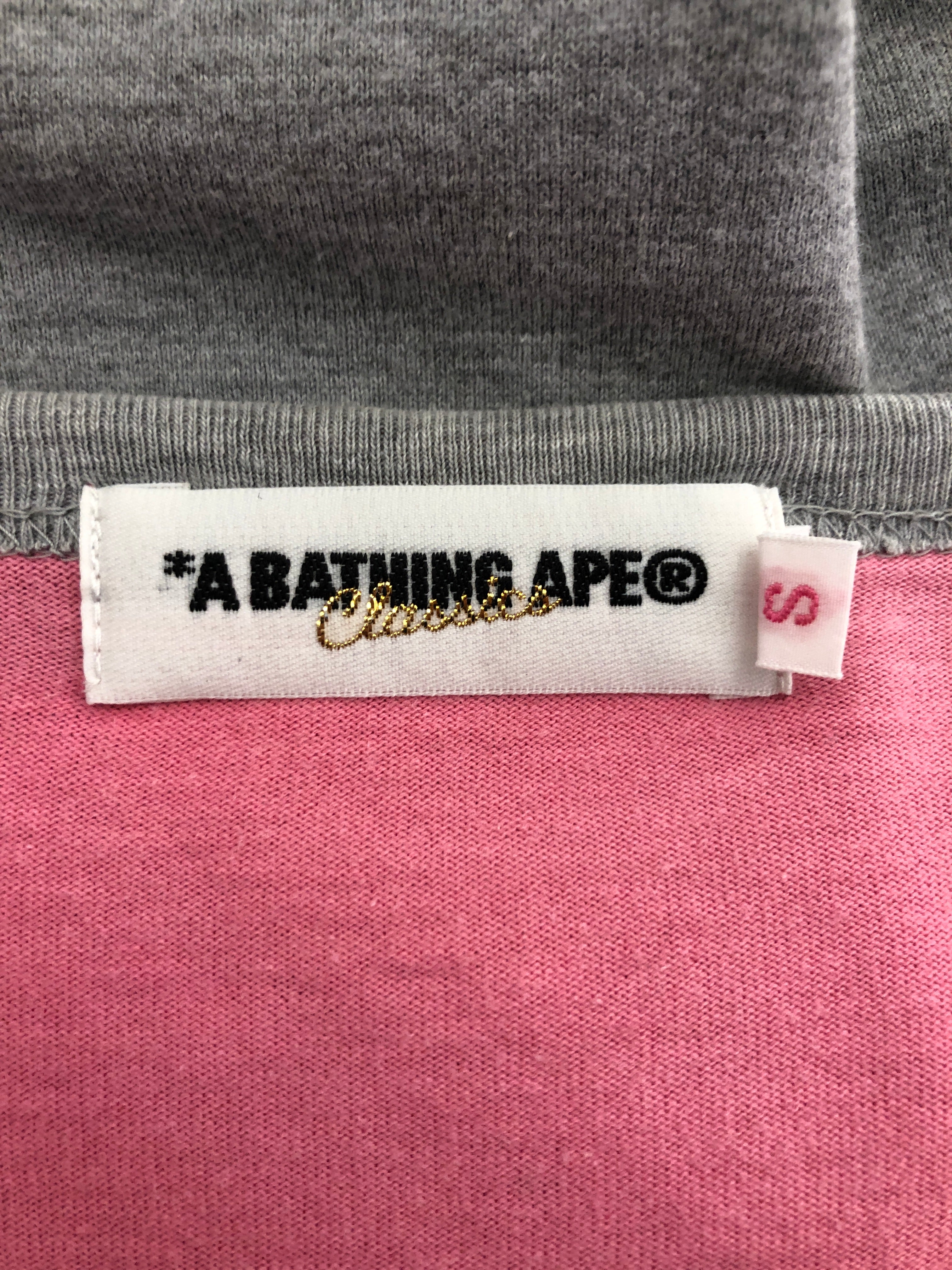 A BATHING APE/Cut & Sew/S/Cotton/PNK/T-SHIRT DRESS view 3