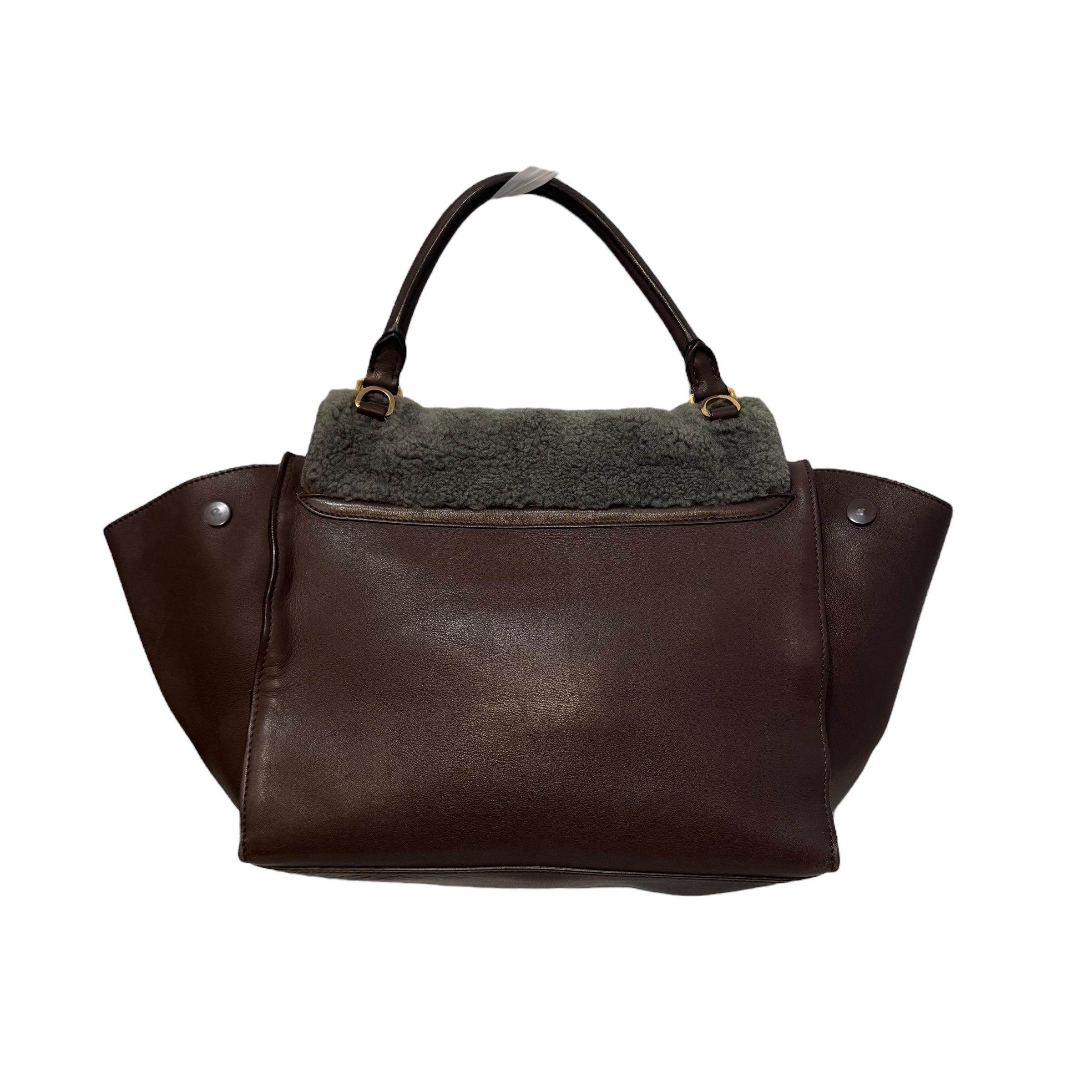 CELINE/Tote Bag/Leather/GRN/Trapeze Shearling view 2