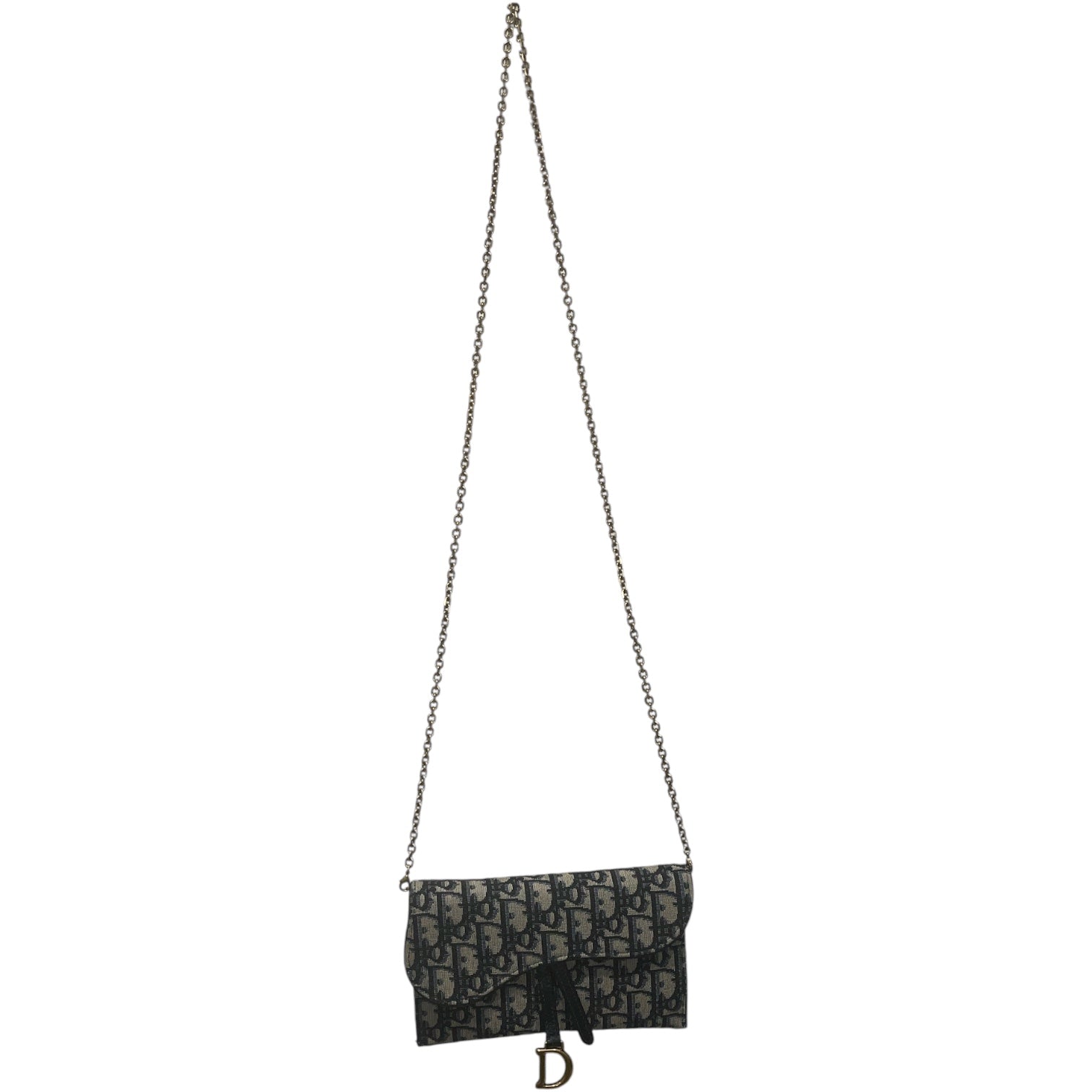 Christian Dior/Pouch/Monogram/Cotton/GRY/Oblique Jauquard Saddle Pouch view 1