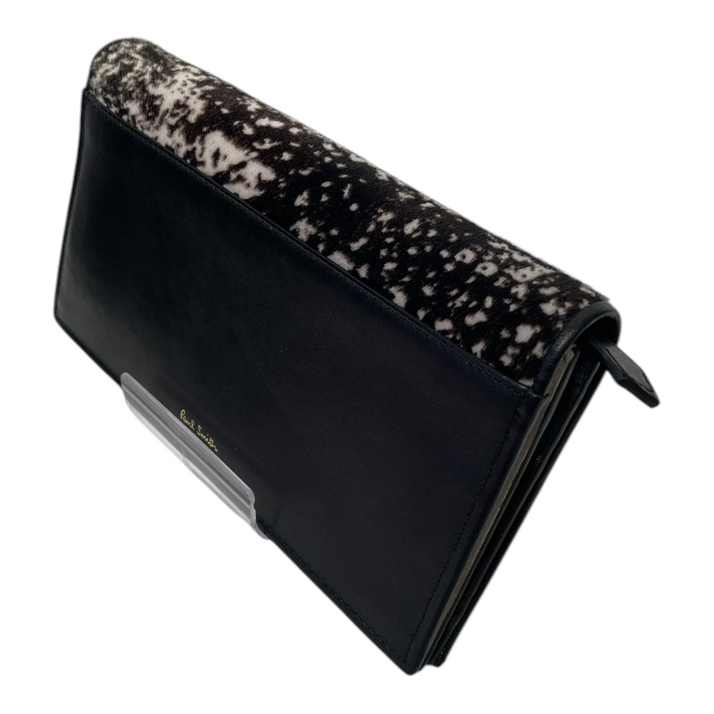 Paul Smith/Long Wallet/Animal Pattern/Horsehide/BLK/speckle spot hide