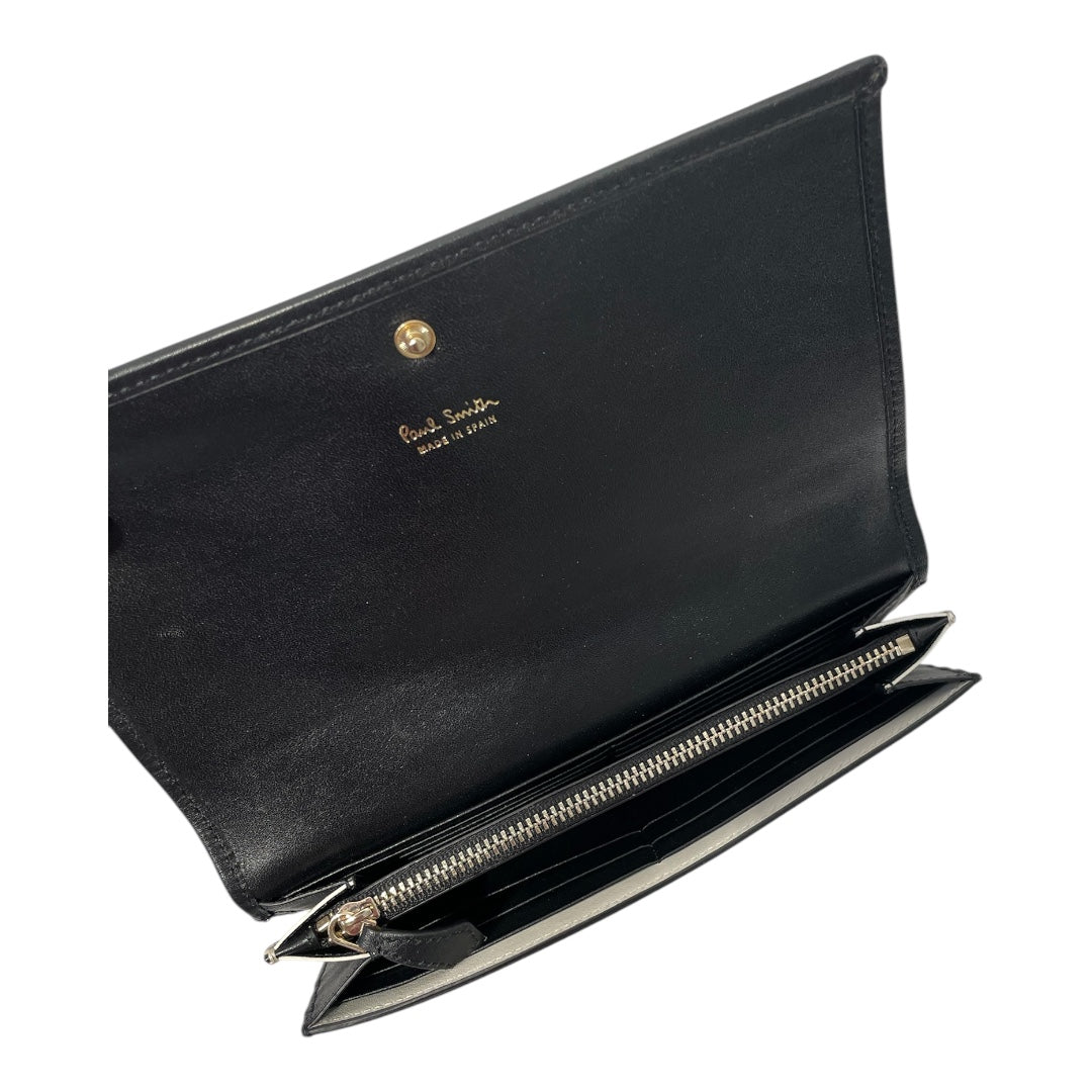 Paul Smith/Long Wallet/Animal Pattern/Horsehide/BLK/speckle spot hide view 4