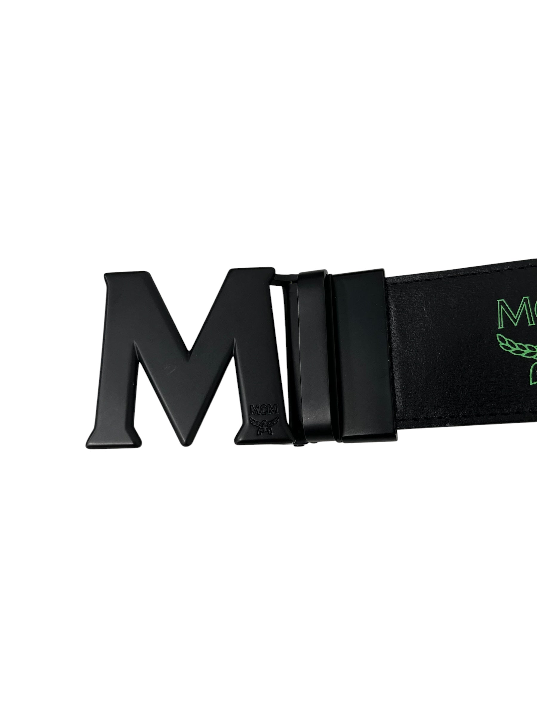MCM/Belt/Monogram/Leather/GRN/M's/REVERSIBLE SLIME GREEN view 4