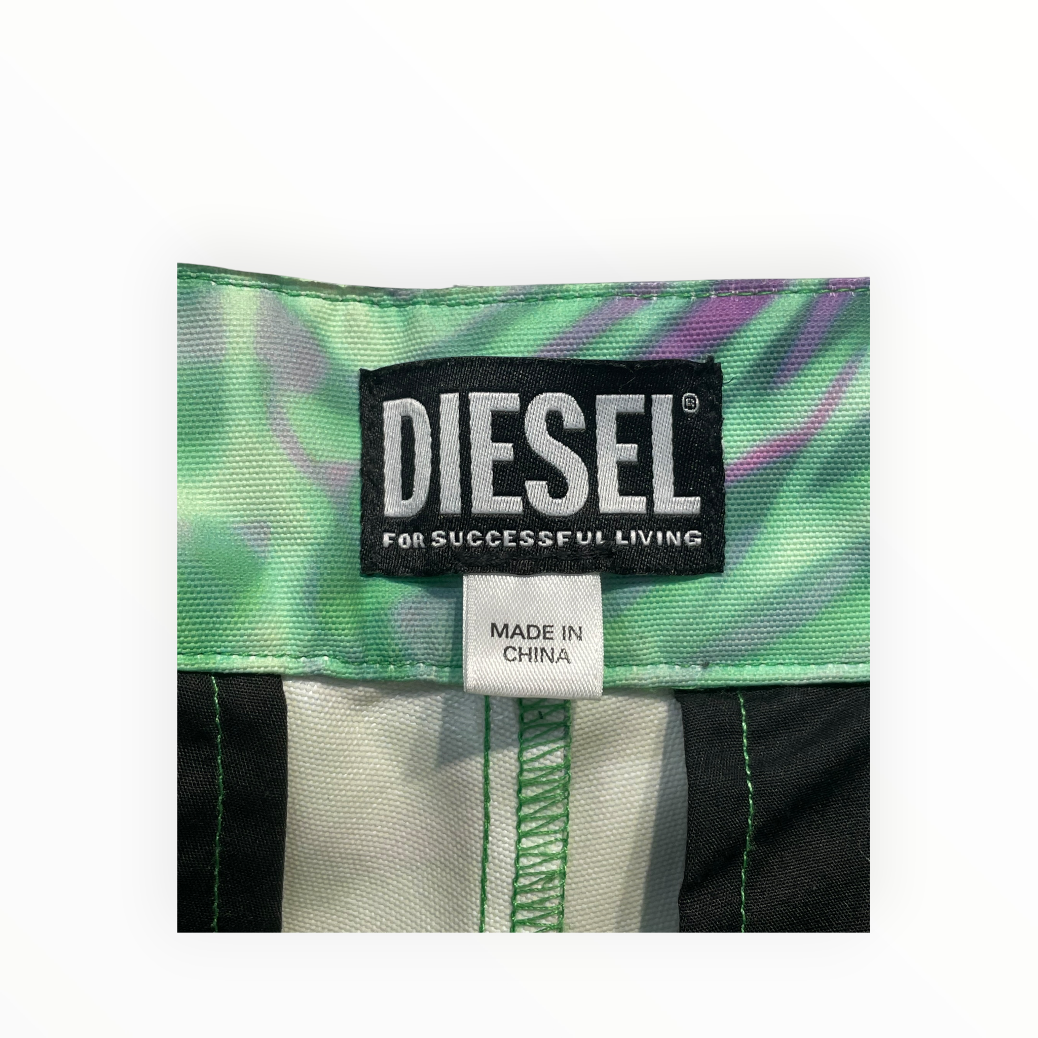 DIESEL/Pants/Acrylic/GRN/Graphic/PURPLE AND GREEN PRINT view 3