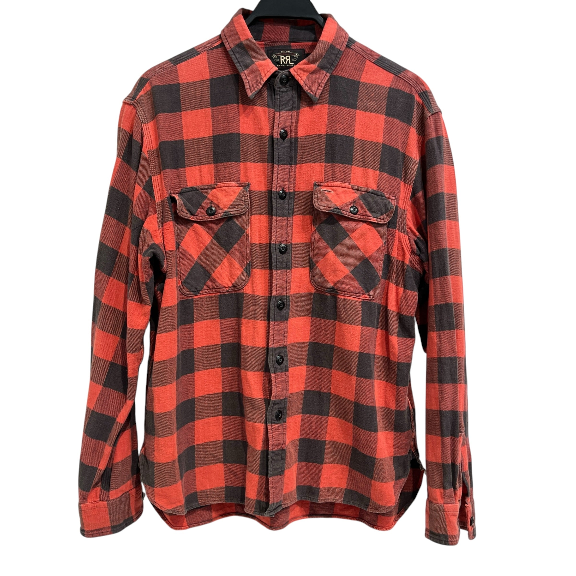 RRL/LS T-Shirt/L/Cotton/RED/plaid flannel view 1