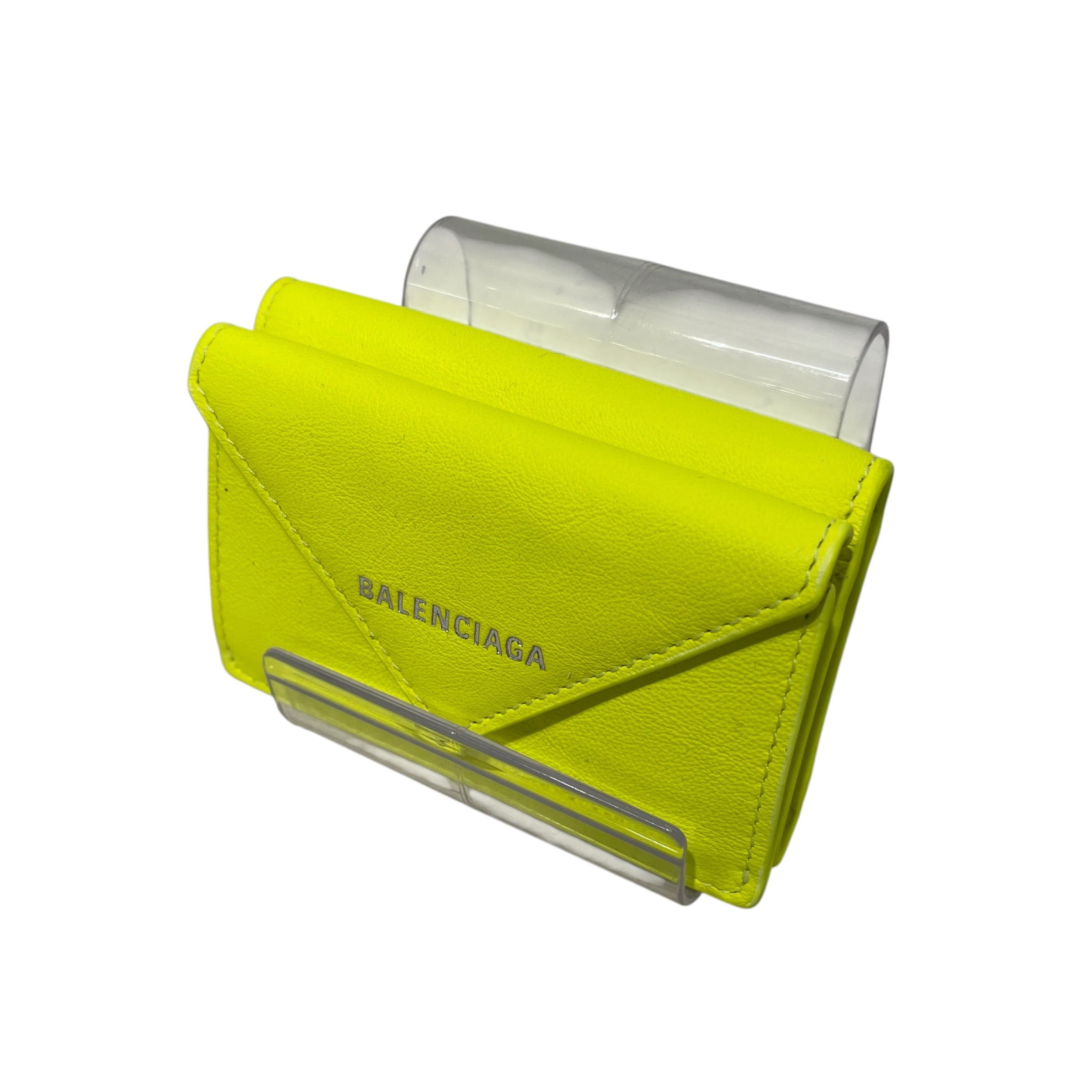 BALENCIAGA/Wallet/Leather/YEL/Papier Mini Wallet view 1