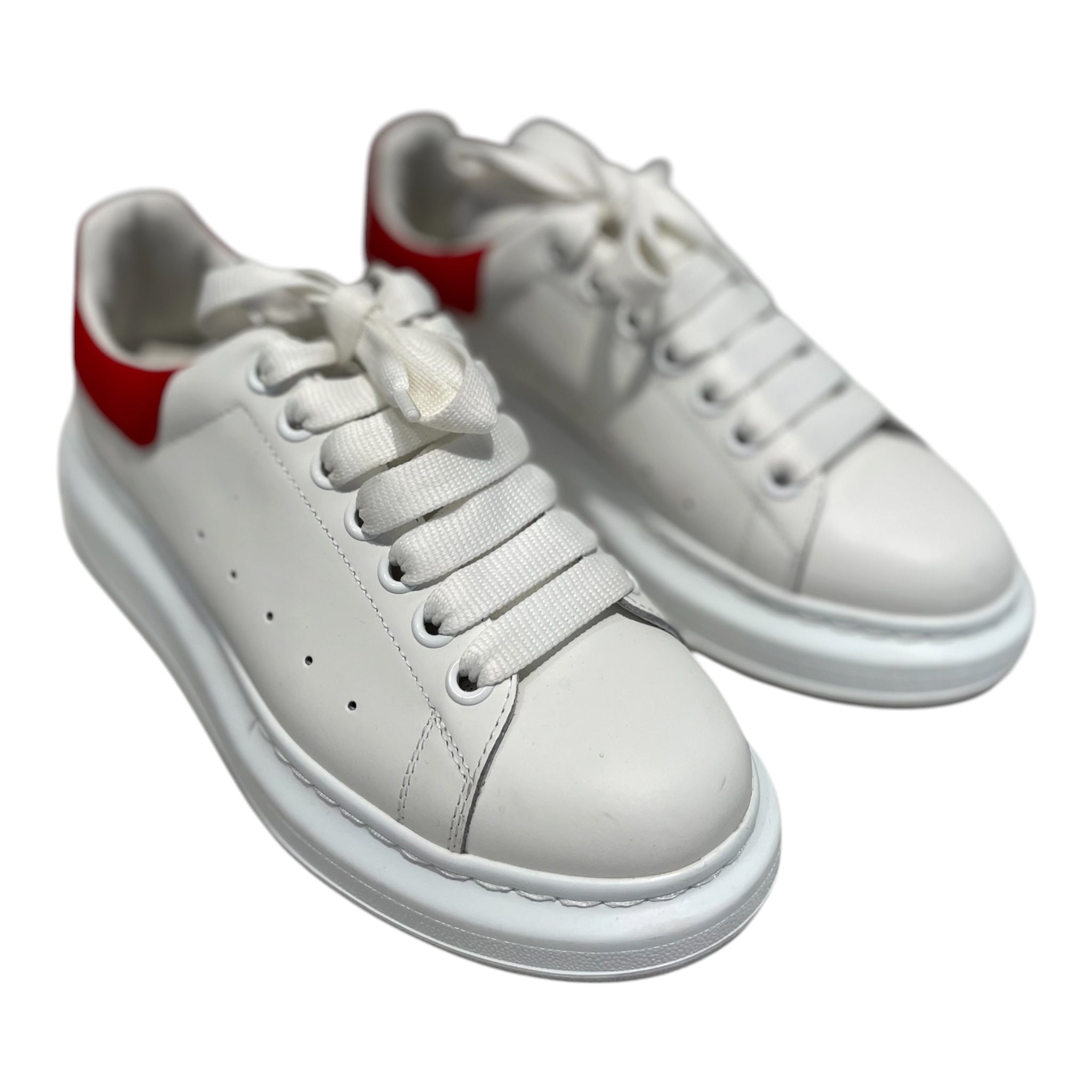 Alexander McQueen/Low-Sneakers/US 8.5/Cotton/RED/Alexander Mcqeen Oversize Snea view 1