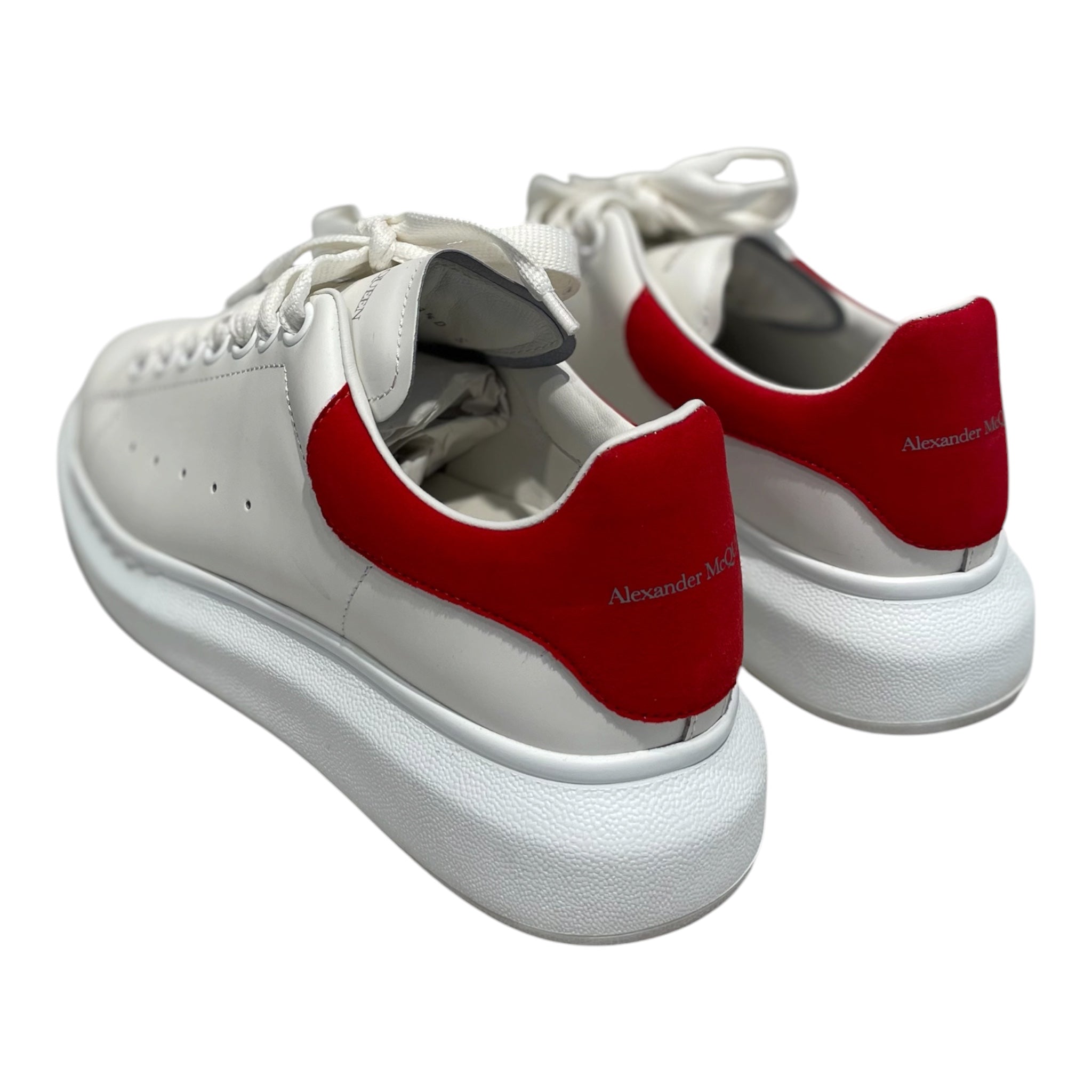 Alexander McQueen/Low-Sneakers/US 8.5/Cotton/RED/Alexander Mcqeen Oversize Snea view 2