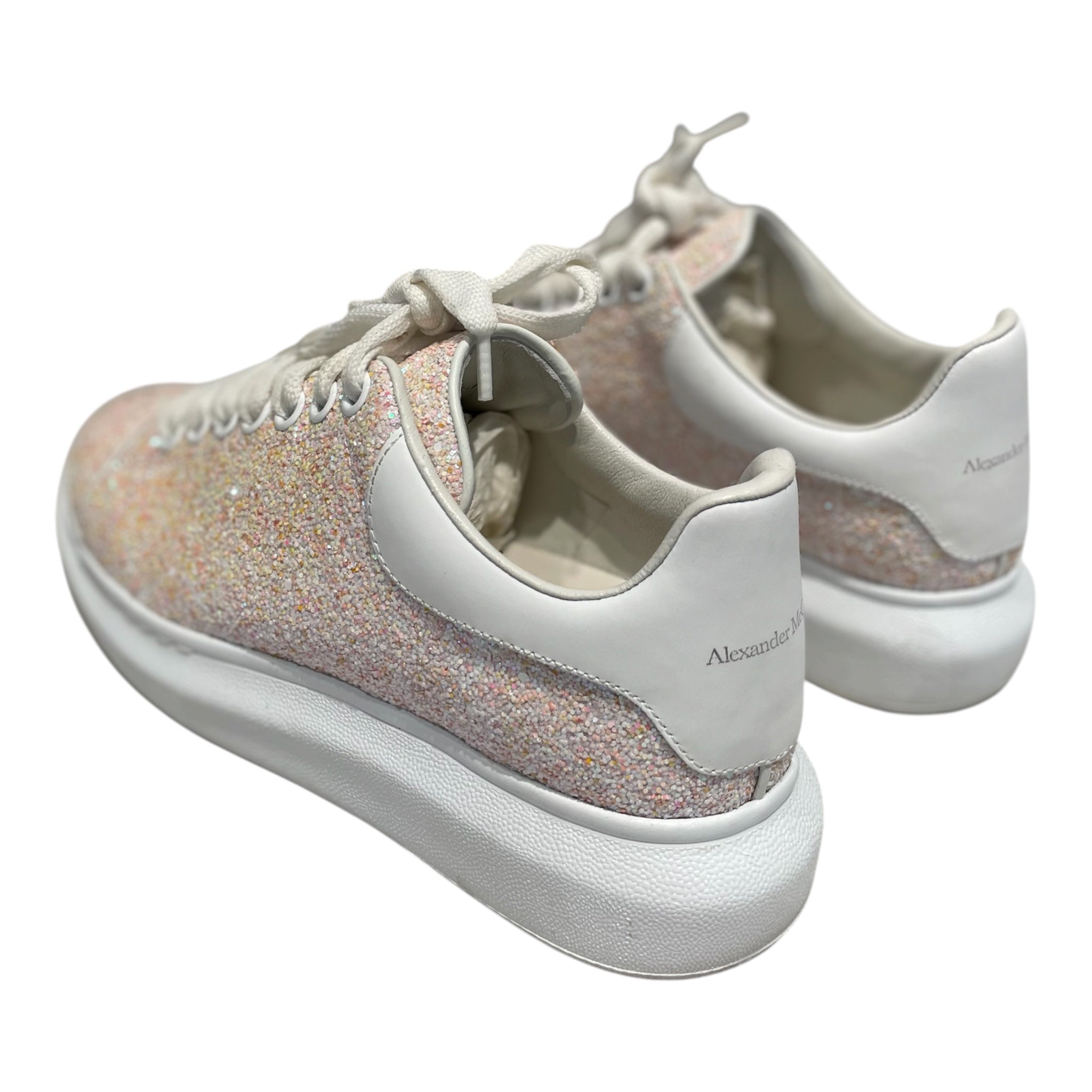 Alexander McQueen/Low-Sneakers/US 8.5/Cotton/PNK/Alexander McQueen Oversize sne view 2
