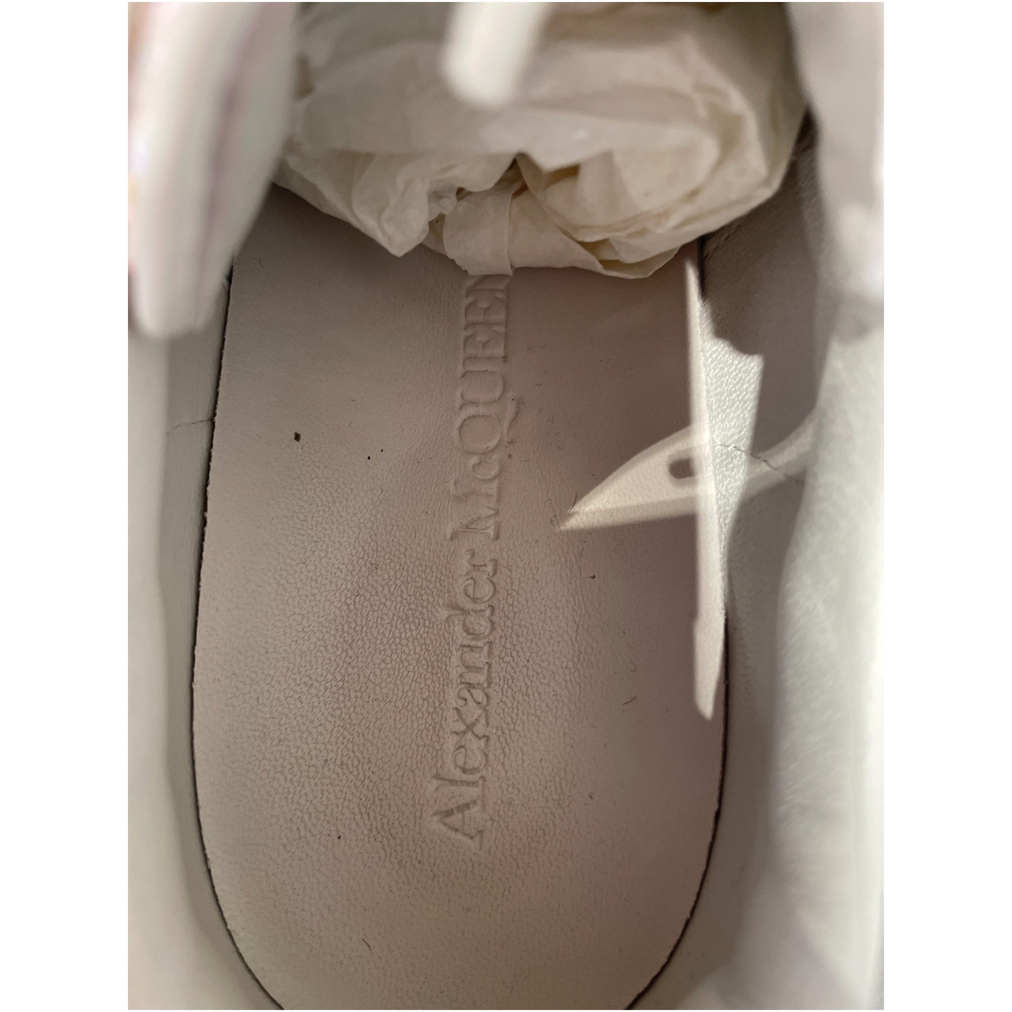 Alexander McQueen/Low-Sneakers/US 8.5/Cotton/PNK/Alexander McQueen Oversize sne view 3