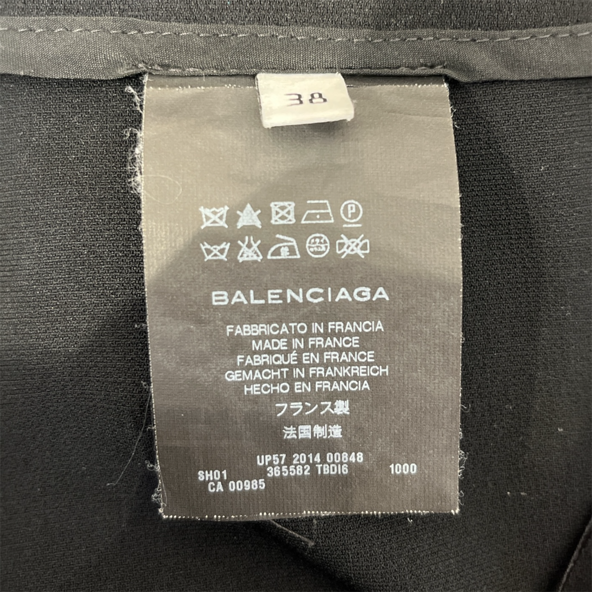 BALENCIAGA/Shorts/38/BLK/PLEATED FRONT view 3