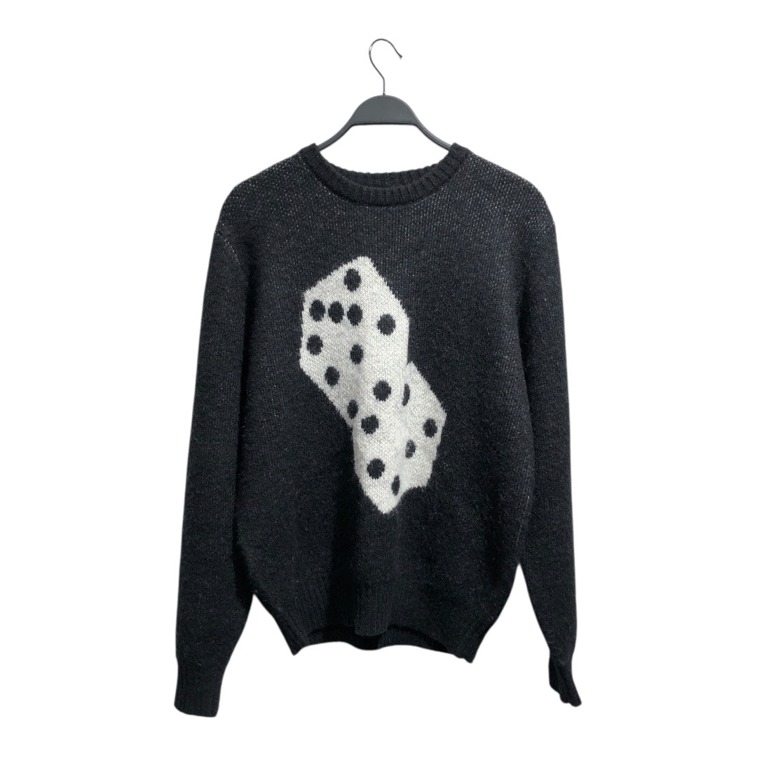 STUSSY/Sweater/M/Acrylic/BLK/Dice Sweater view 1