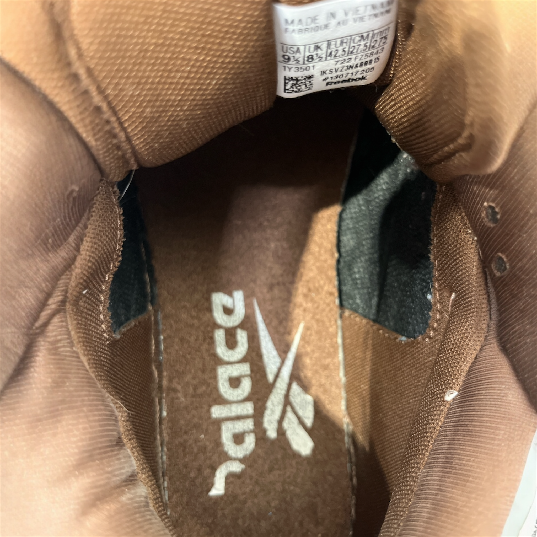 PALACE/Low-Sneakers/US 9.5/Leather/CML/REEBOK X PALACE view 3