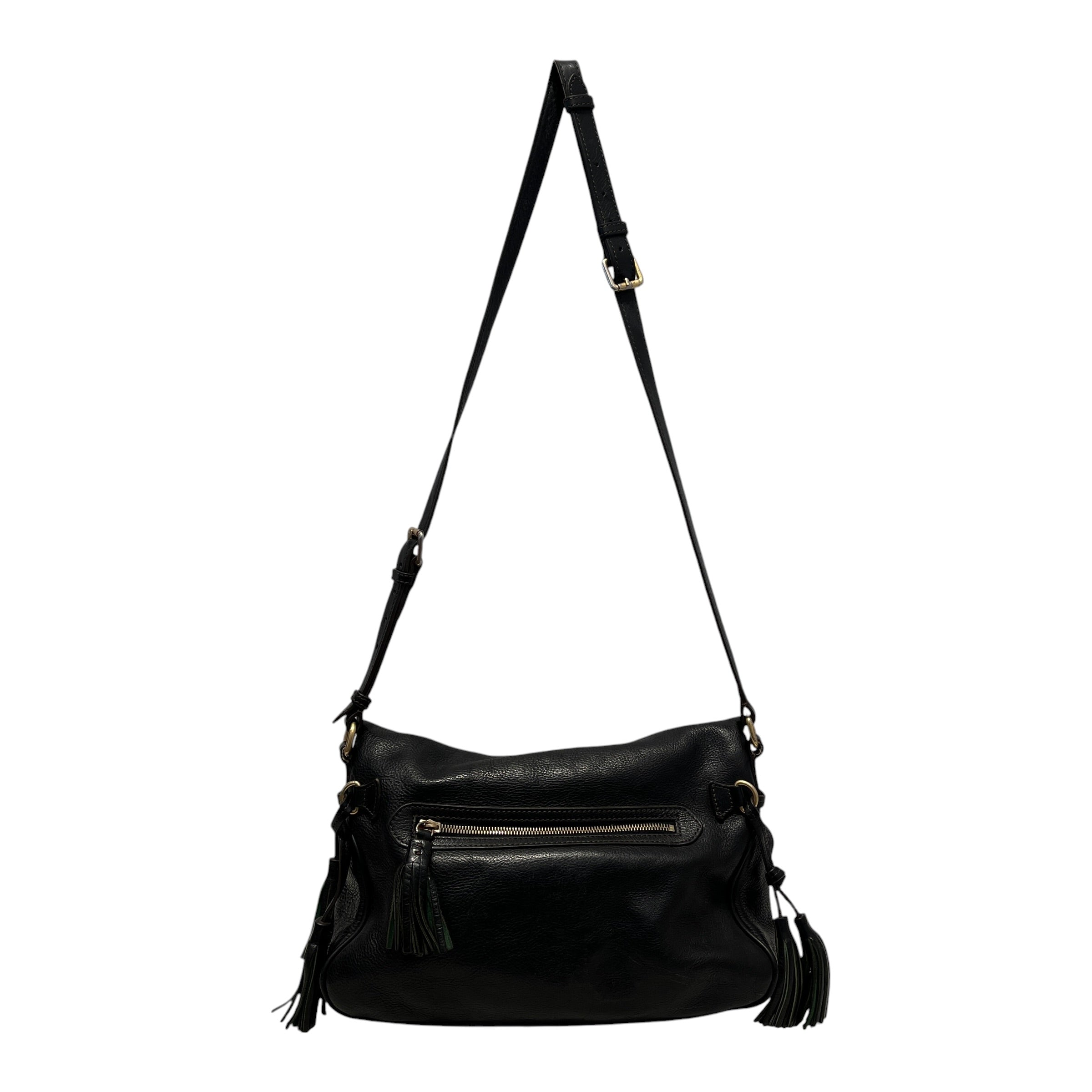 Dooney & Bourke/Cross Body Bag/Leather/BLK/florentine foldover messenger view 2