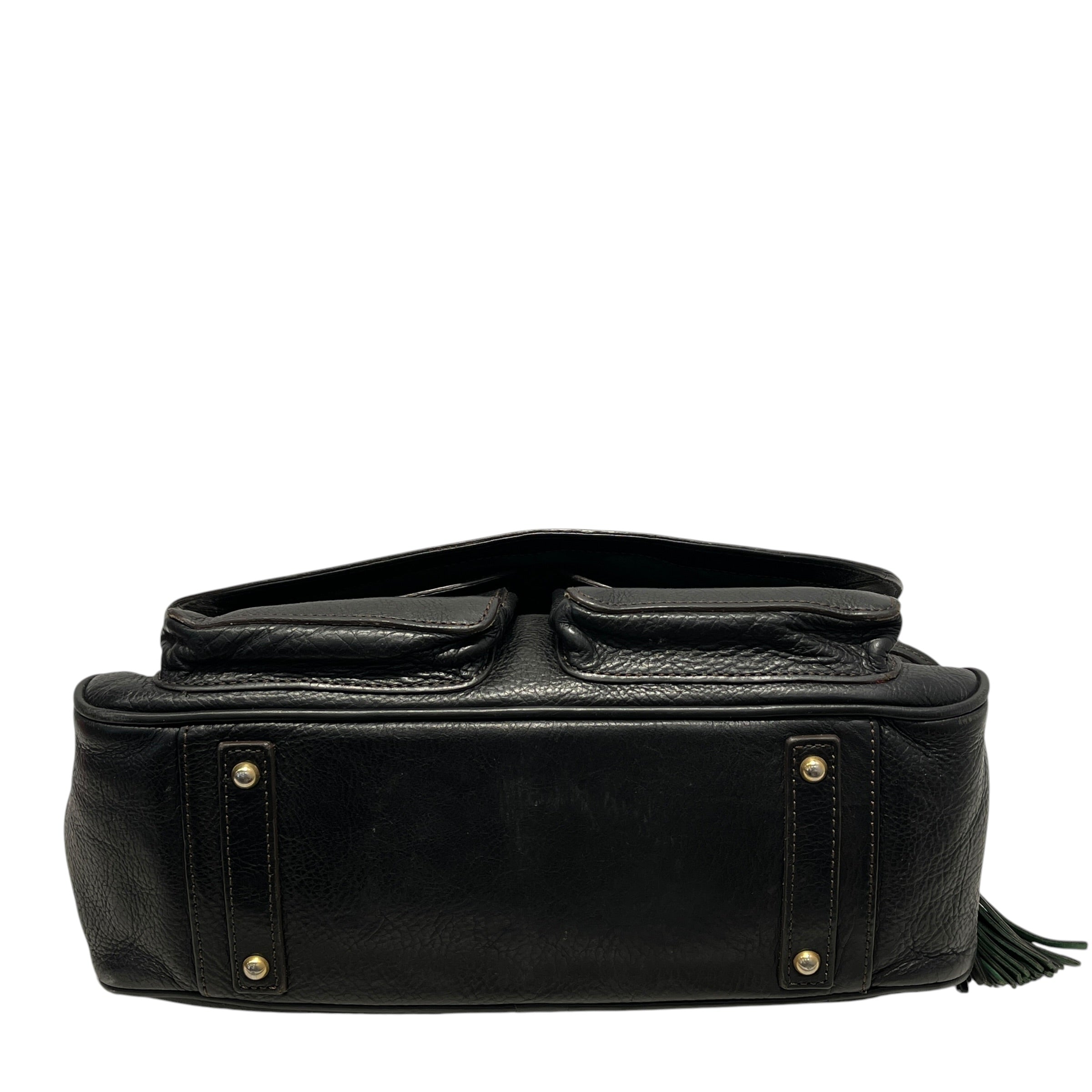 Dooney & Bourke/Cross Body Bag/Leather/BLK/florentine foldover messenger view 3