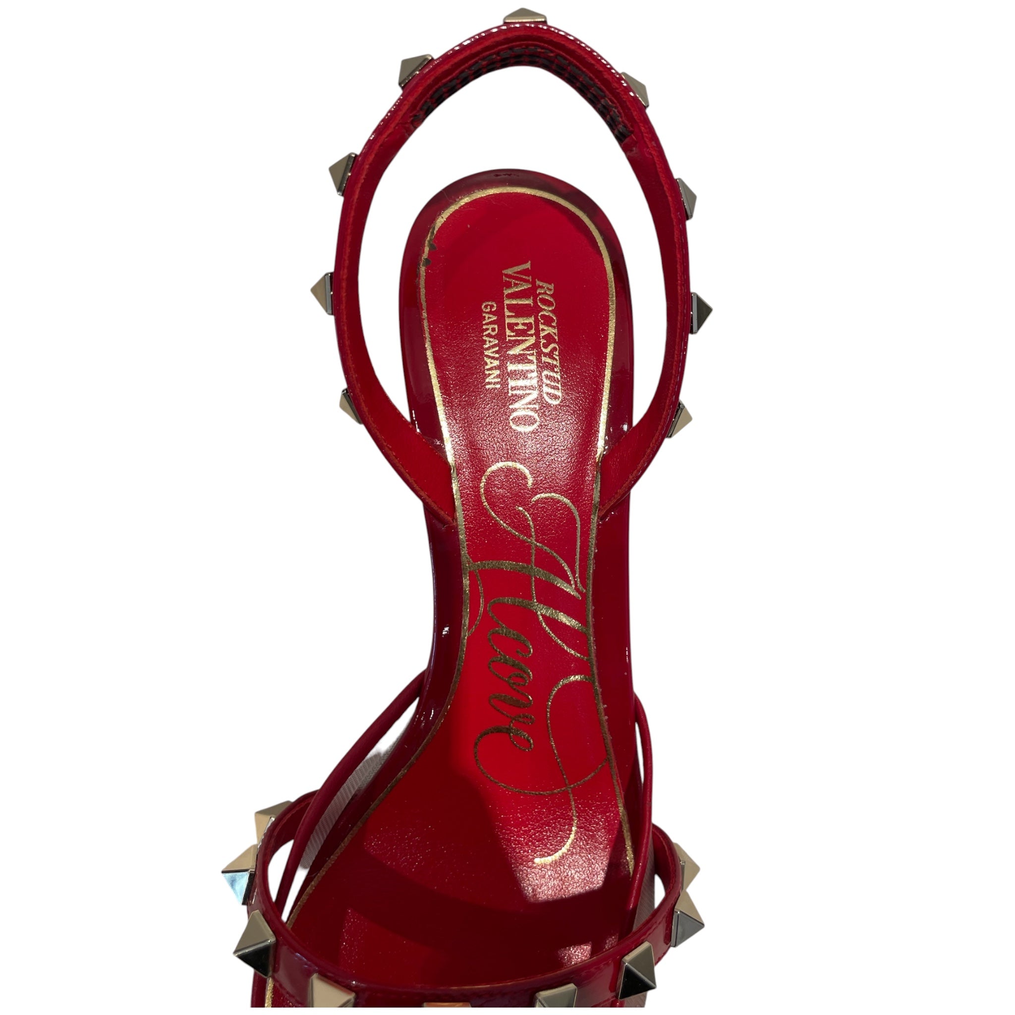 VALENTINO/Sandals/EU 36.5/Leather/RED/rockstud slip on mule view 3