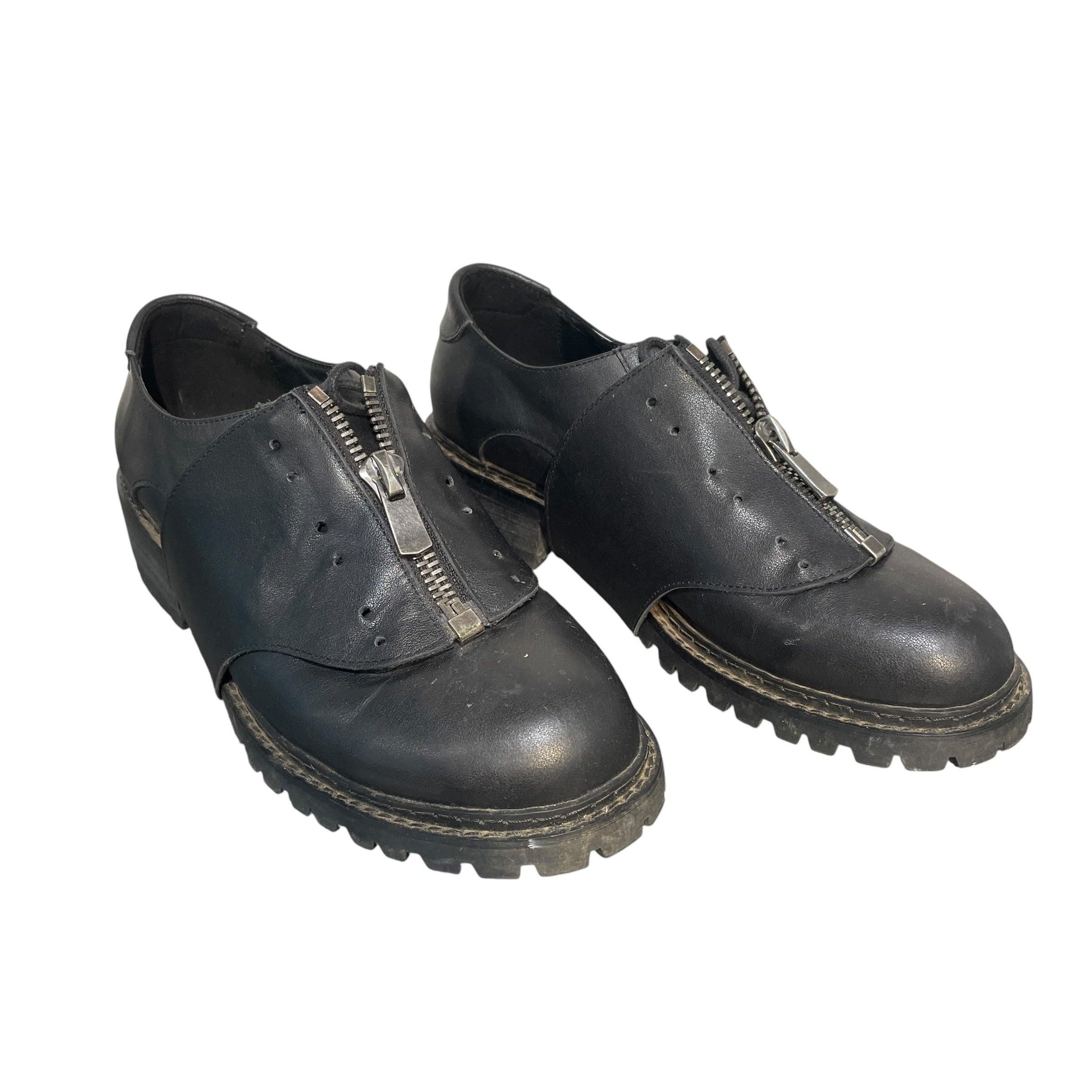 rotten closet/Dress Shoes/EU 41/Leather/BLK/U-Shaped Zip Derby Shoes view 1