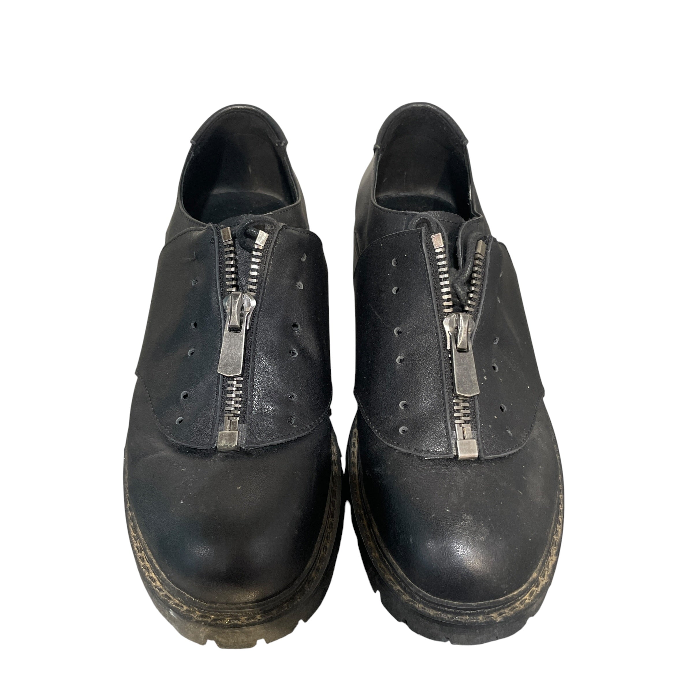 rotten closet/Dress Shoes/EU 41/Leather/BLK/U-Shaped Zip Derby Shoes view 3