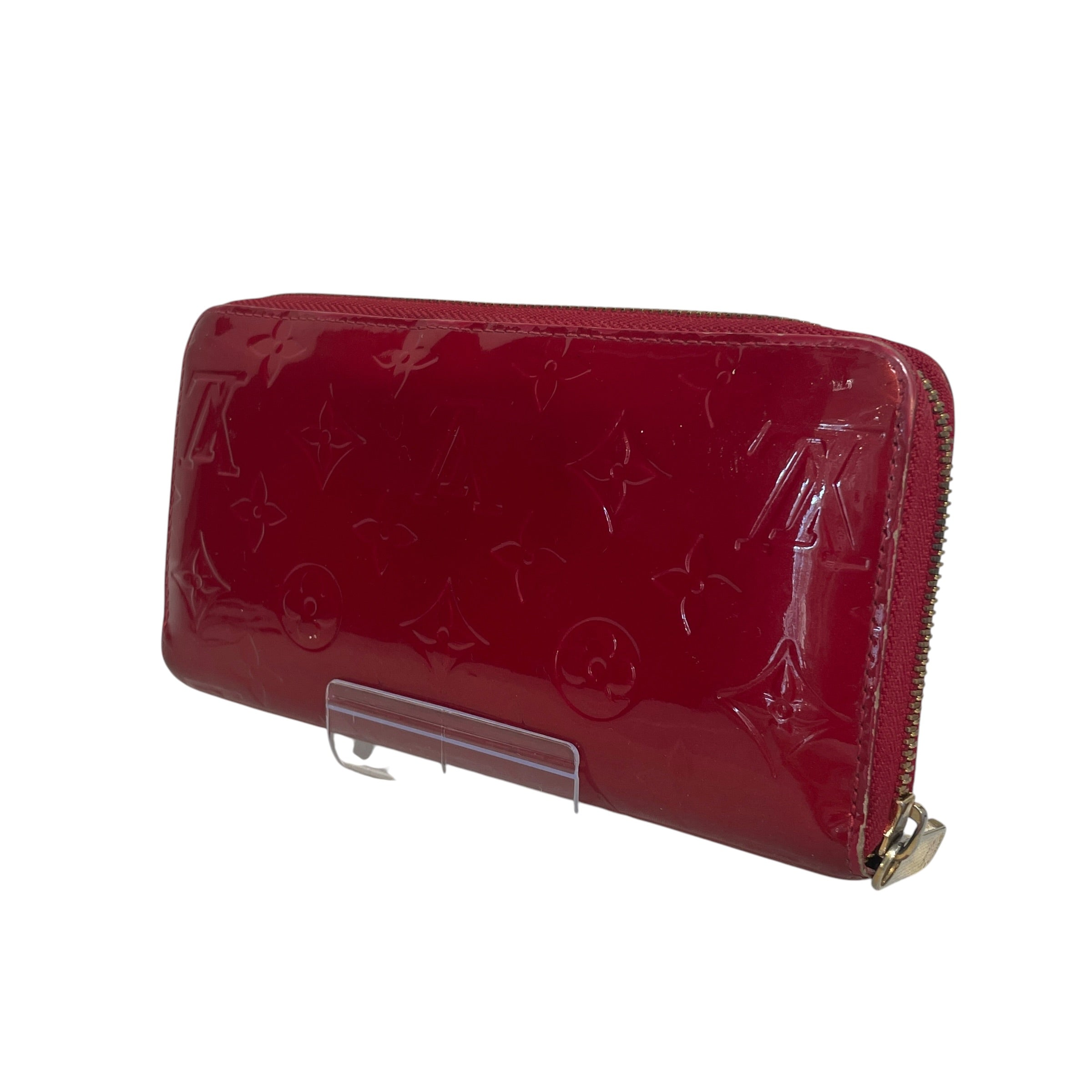 LOUIS VUITTON/Long Wallet/Monogram/Leather/RED/Vernis Zippy view 1