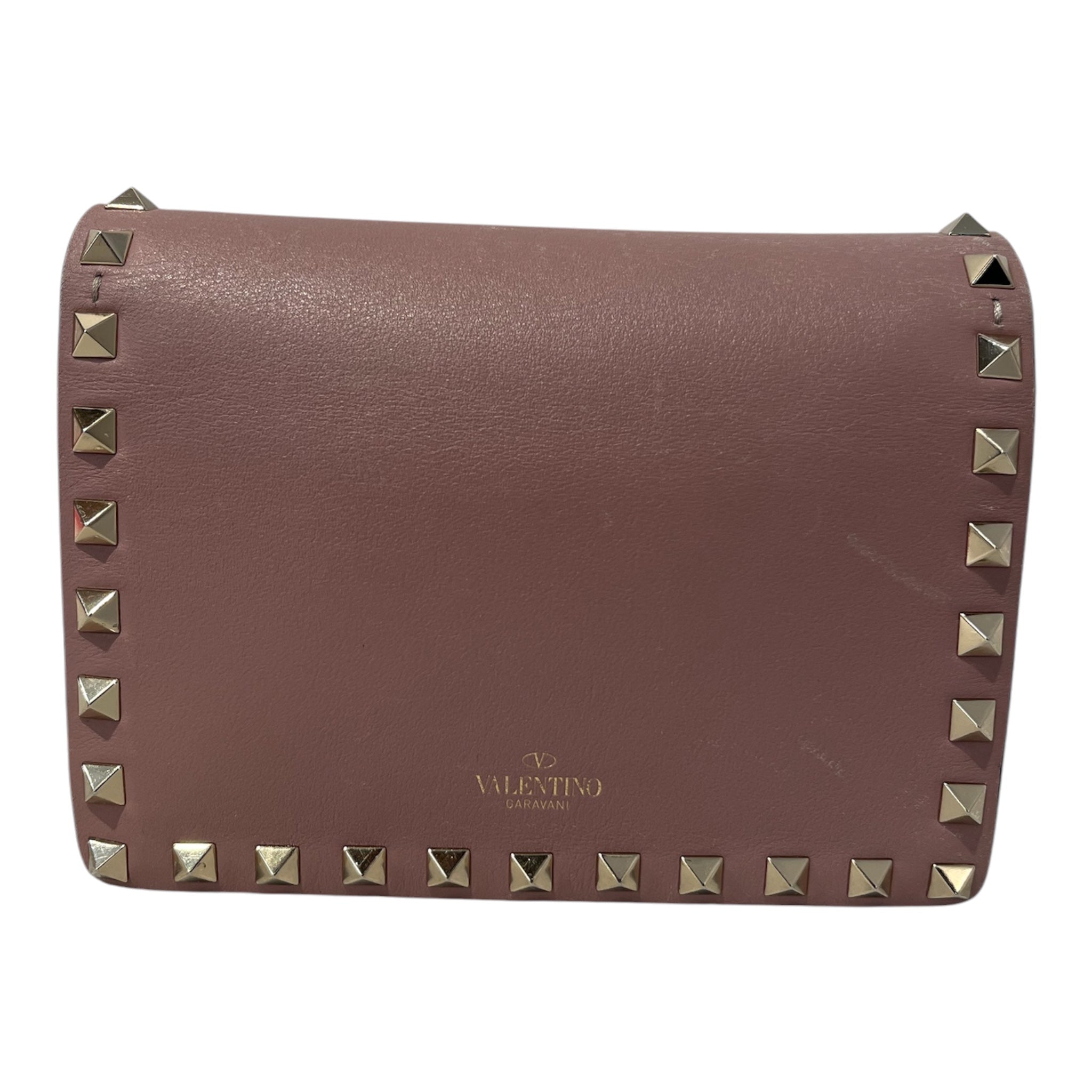 VALENTINO GARAVANI/Cross Body Bag/Leather/BEG/CROSSBODY ROCKSTUDDED BAG view 3