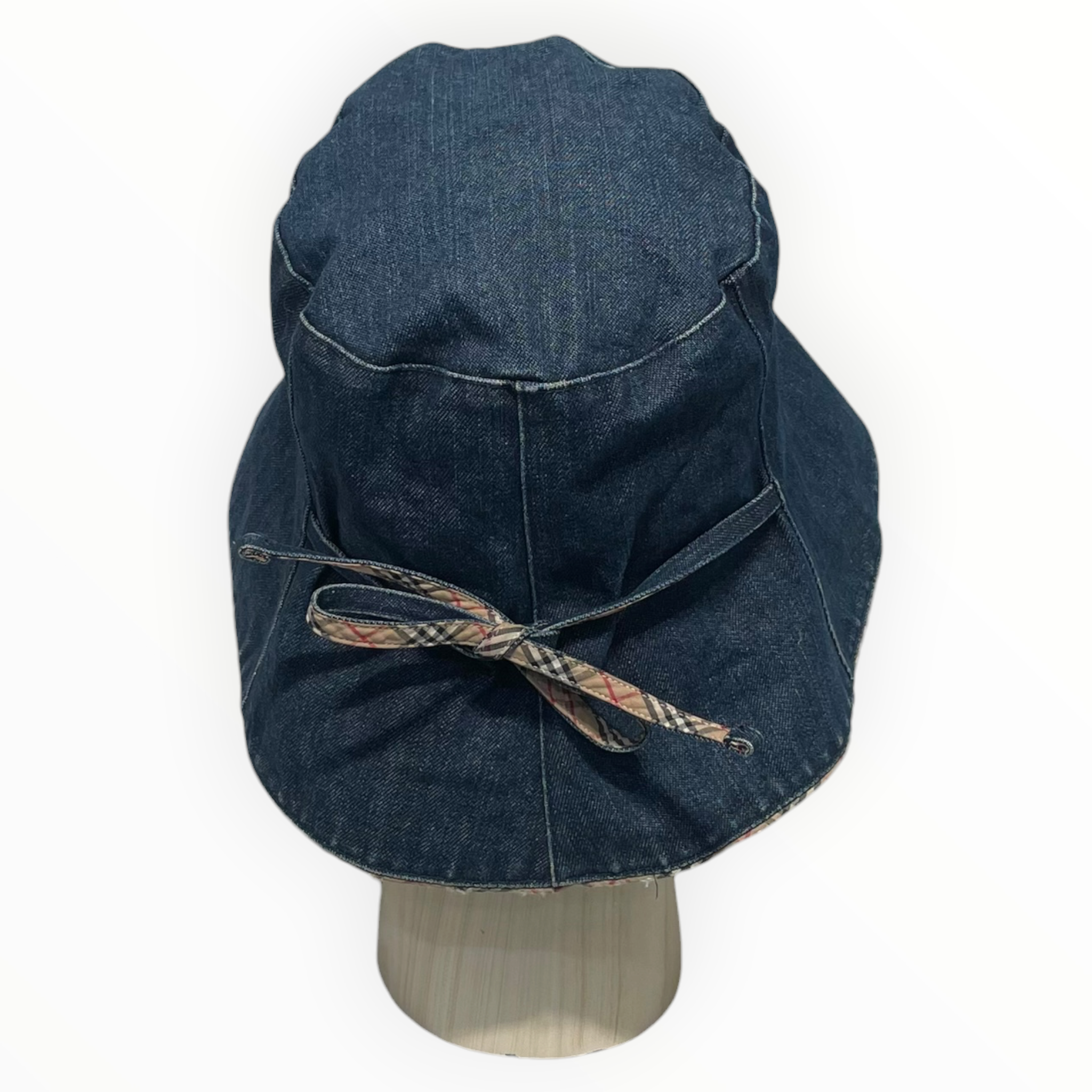 Burberrys Blue label/Bucket Hat/OS/Denim/BLU/L's/TIE BACK DETAIL W/CLASSIC CHEC view 2