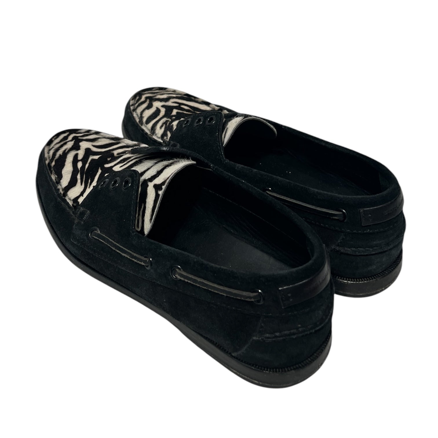 SAINT LAURENT/Dress Shoes/EU 41/Animal Pattern/Suede/BLK/zebra print view 2