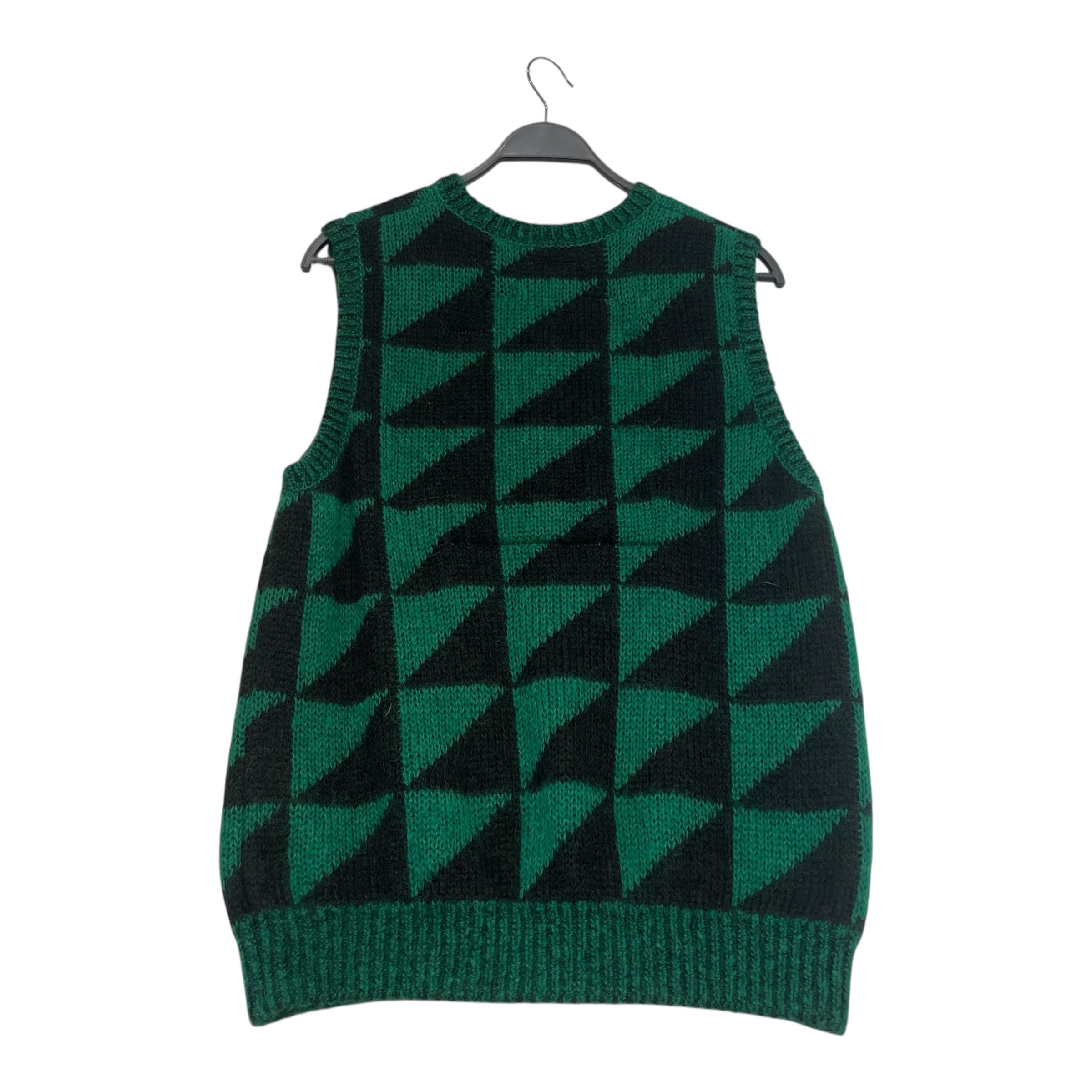 C.E(CAV EMPT)/Quilted Vest/M/Plaid/Wool/GRN/ view 1