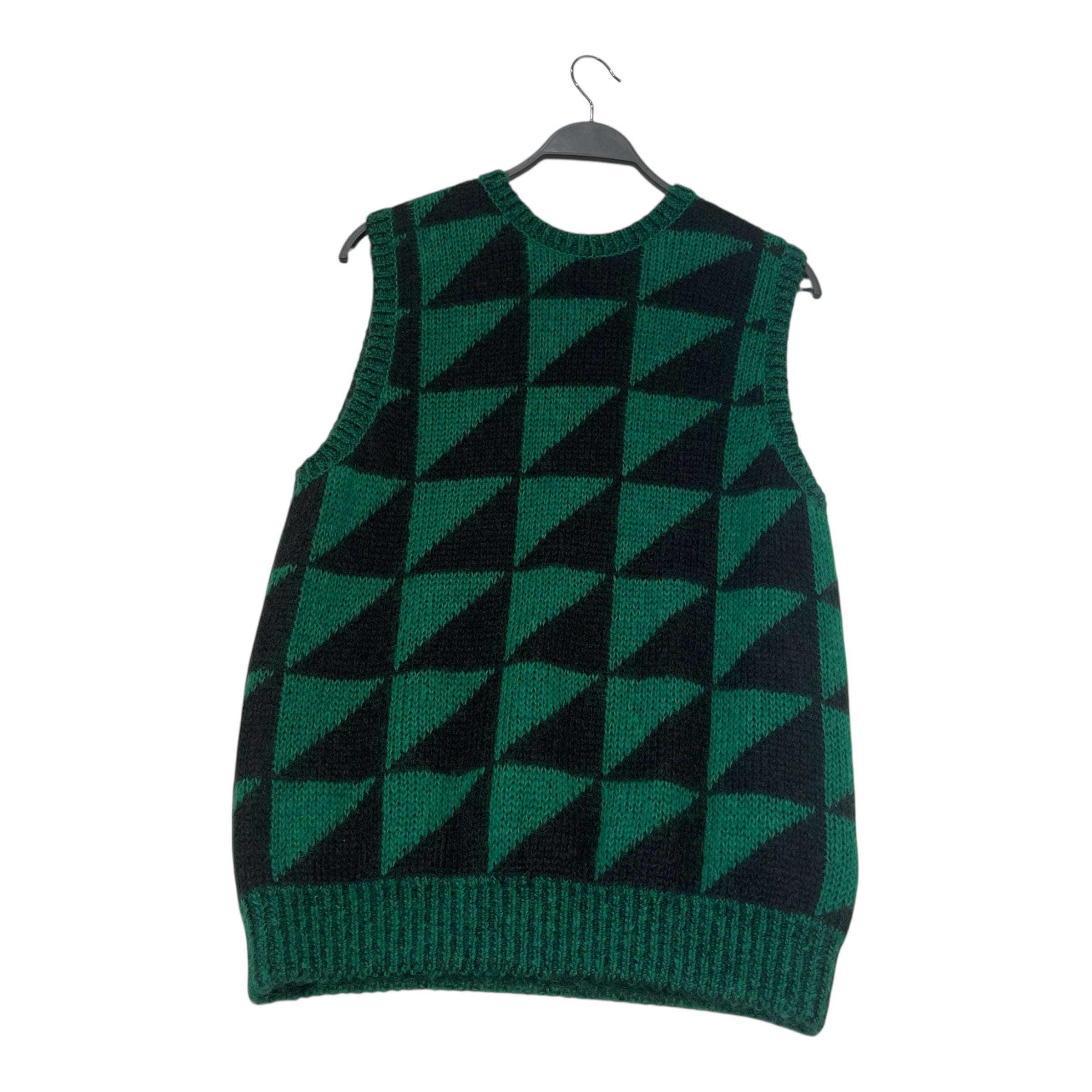 C.E(CAV EMPT)/Quilted Vest/M/Plaid/Wool/GRN/ view 2