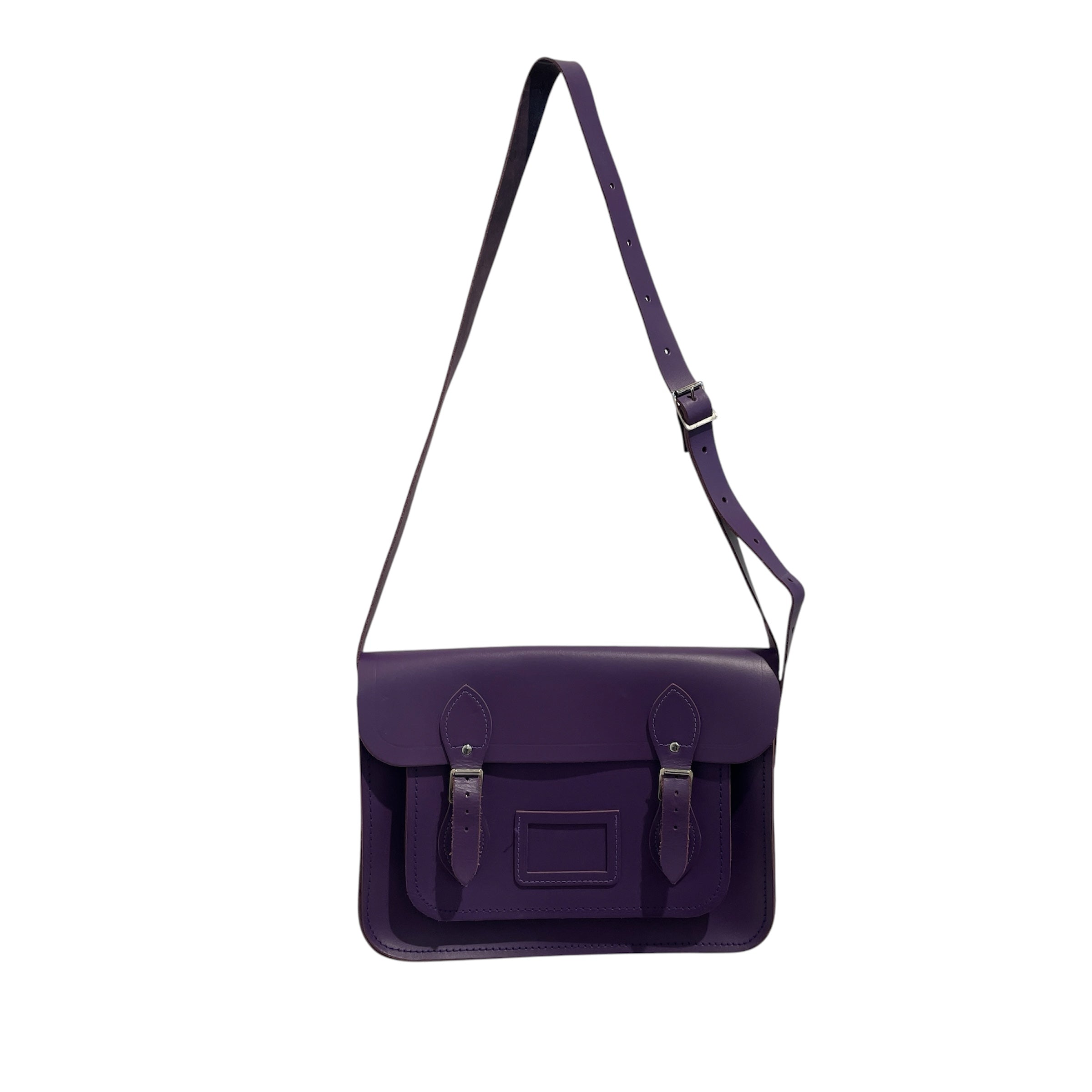 The Cambridge Satchel Company/Cross Body Bag/Leather/PPL/purple crssbdy satchel view 1