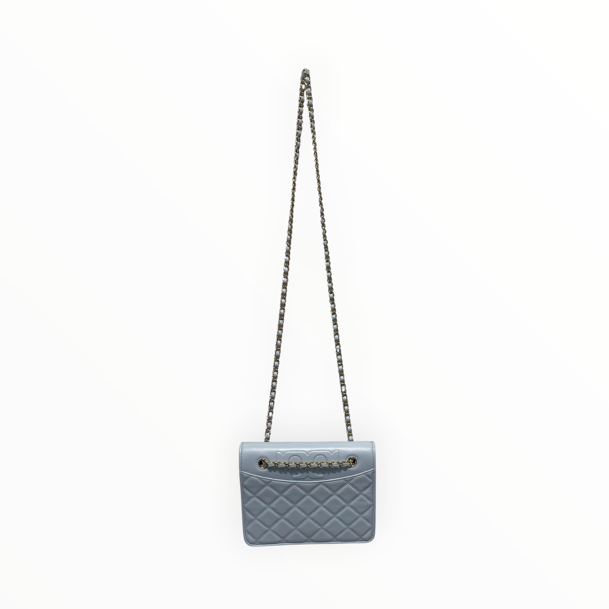 TORY BURCH/Bag/Leather/BLU/LIGHT BLUE QUILTED GOLD CHAIN view 1