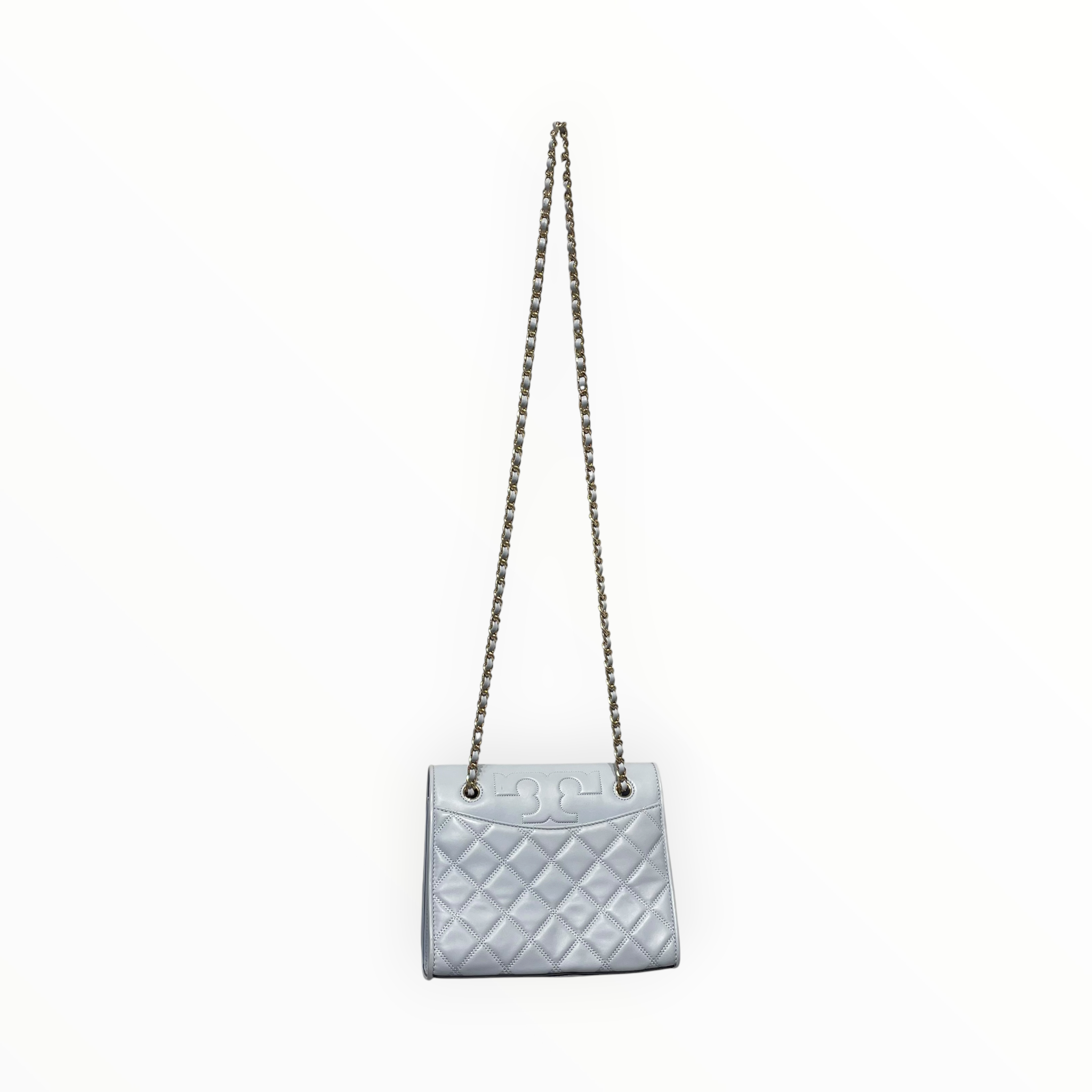 TORY BURCH/Bag/Leather/BLU/LIGHT BLUE QUILTED GOLD CHAIN view 2