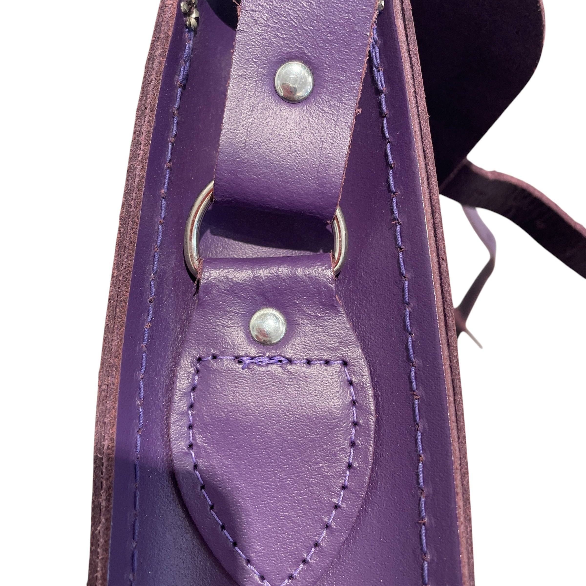 The Cambridge Satchel Company/Cross Body Bag/Leather/PPL/purple crssbdy satchel view 4