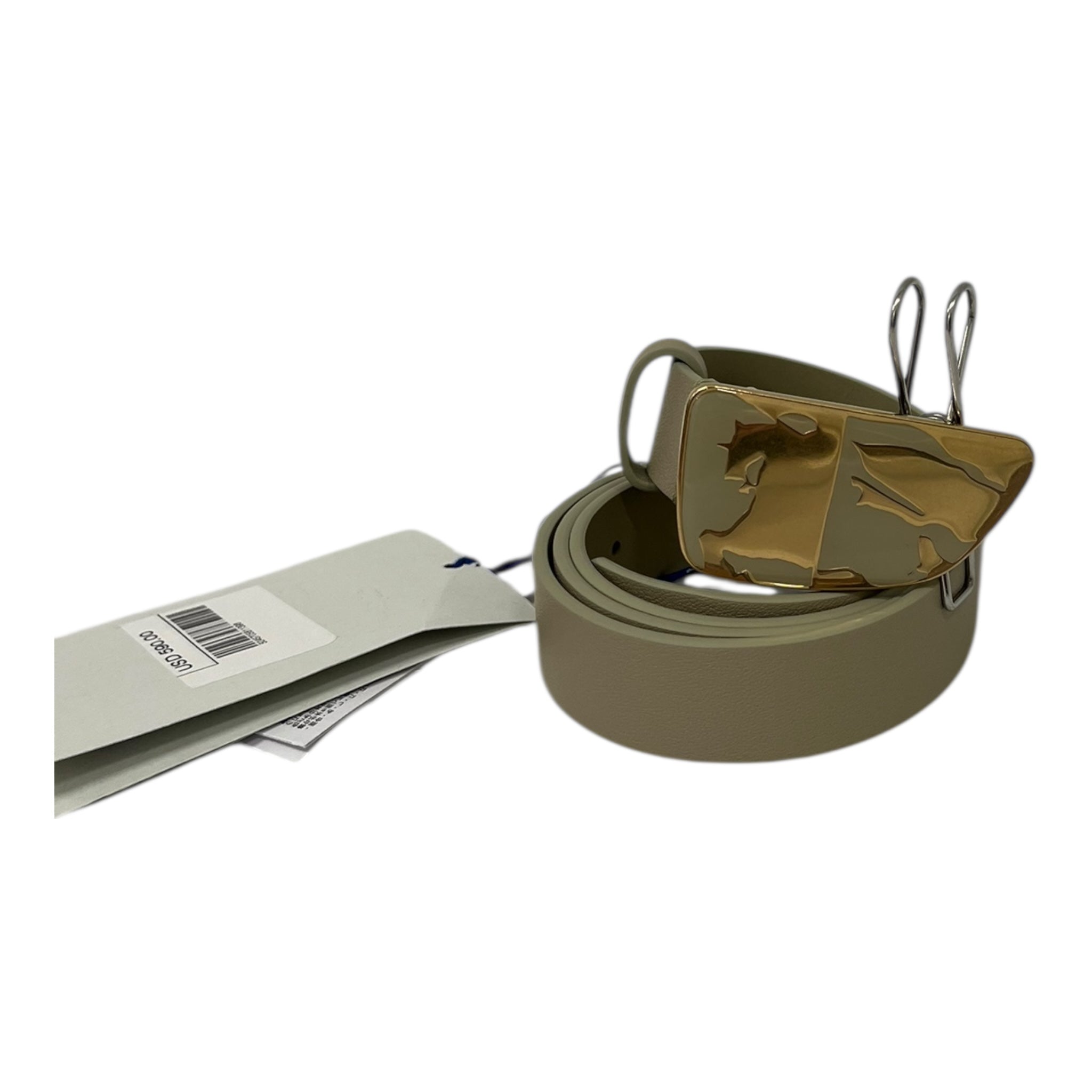 BURBERRY LONDON/Belt/Leather/CRM/GOLD HORSE BUCKLE view 1